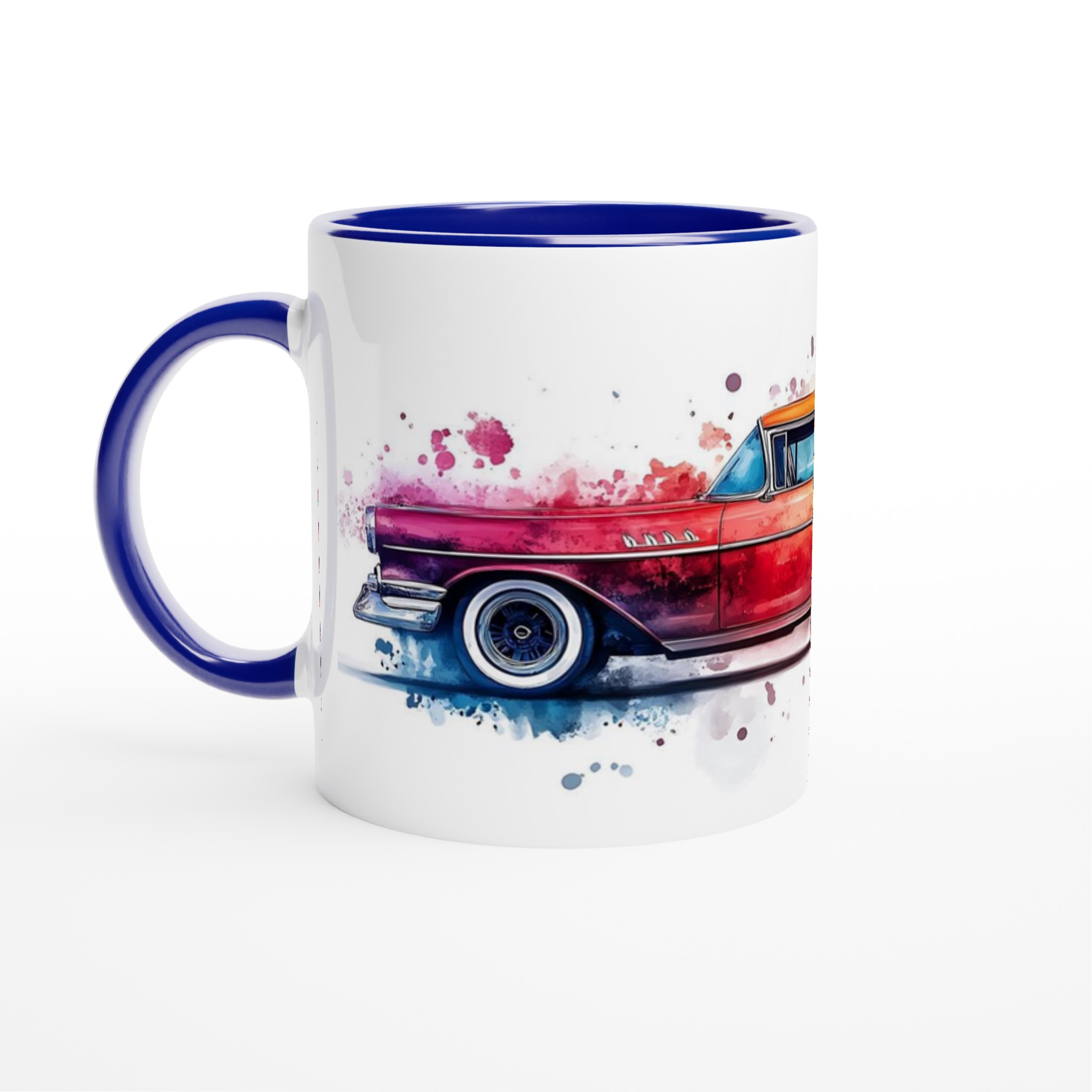 Klassisk Bil i Akvarell – 11oz Keramikmugg: Konstfull Design för Kaffeälskaren i Valfri Färg! 2 64391de5-785b-454b-b76e-cecd6e9bcbf3