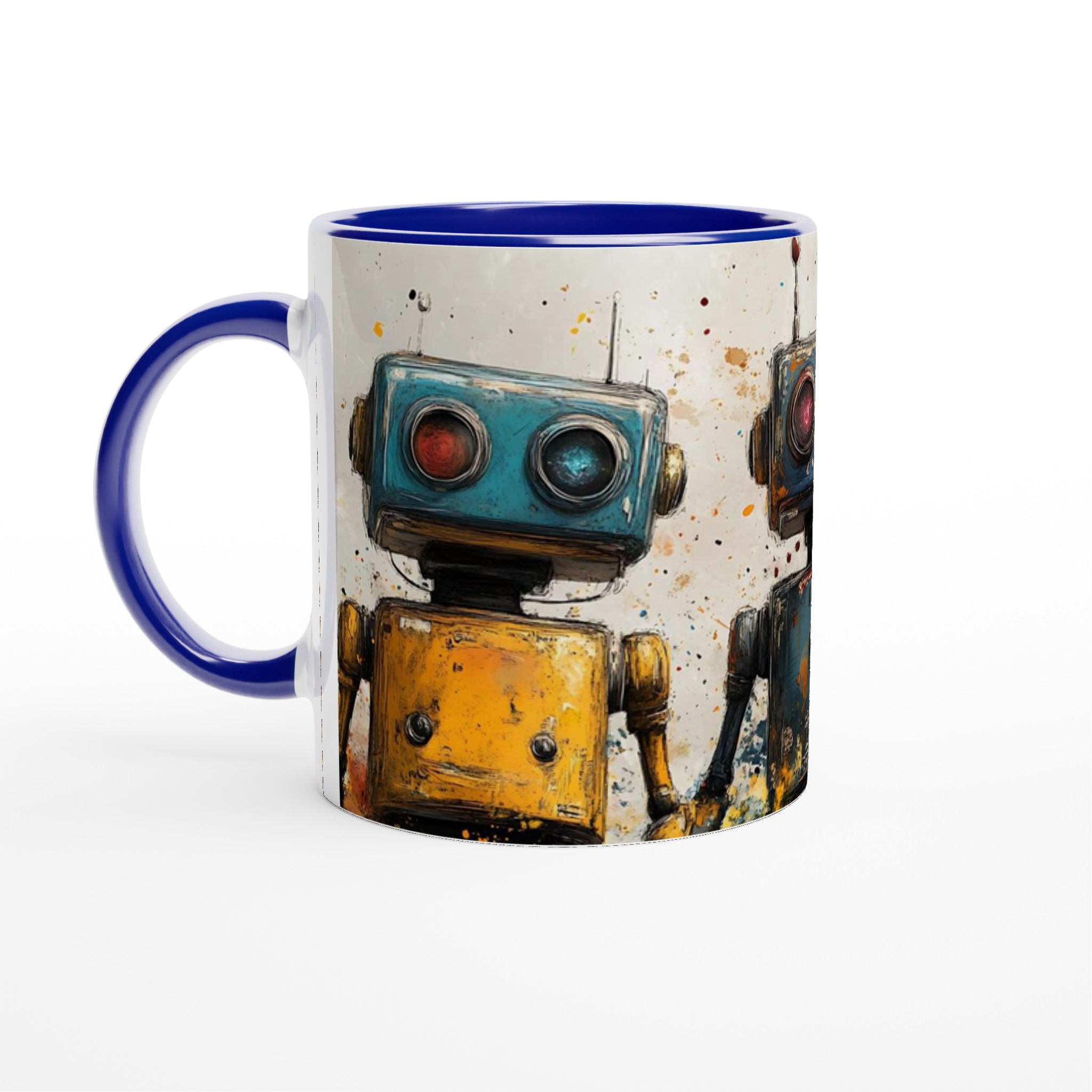 Retro Robot Art 11oz Keramikmugg – Välj din färg och ge liv åt din kaffestund! 7 6442c14f-de17-4f6b-899a-22d8b7416750