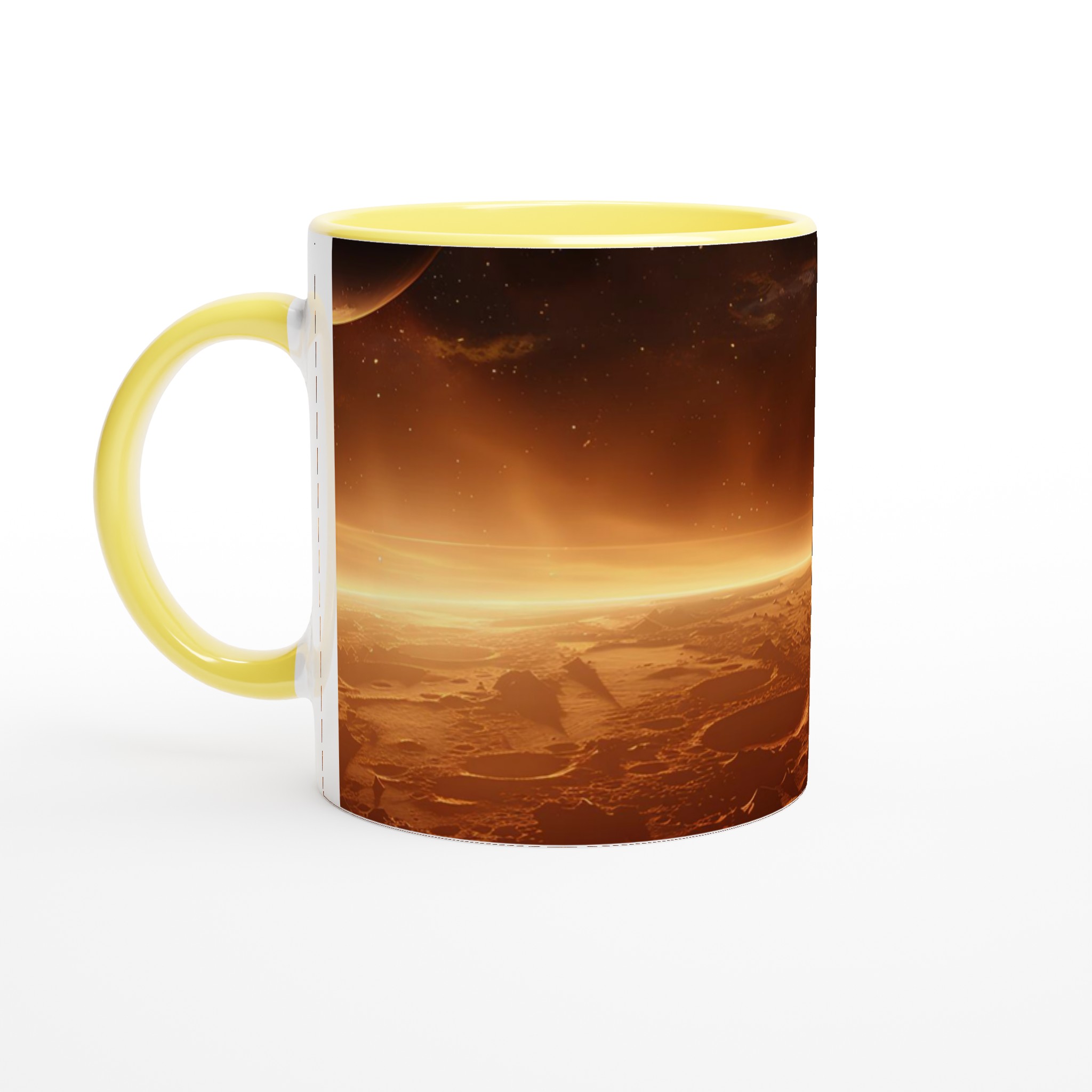 Kosmisk Gryning: Planetariskt Landskap Keramikmugg - 11oz, Välj Din Färg! 5 6452683c-ca5e-4323-a807-76ea6ee3be1f
