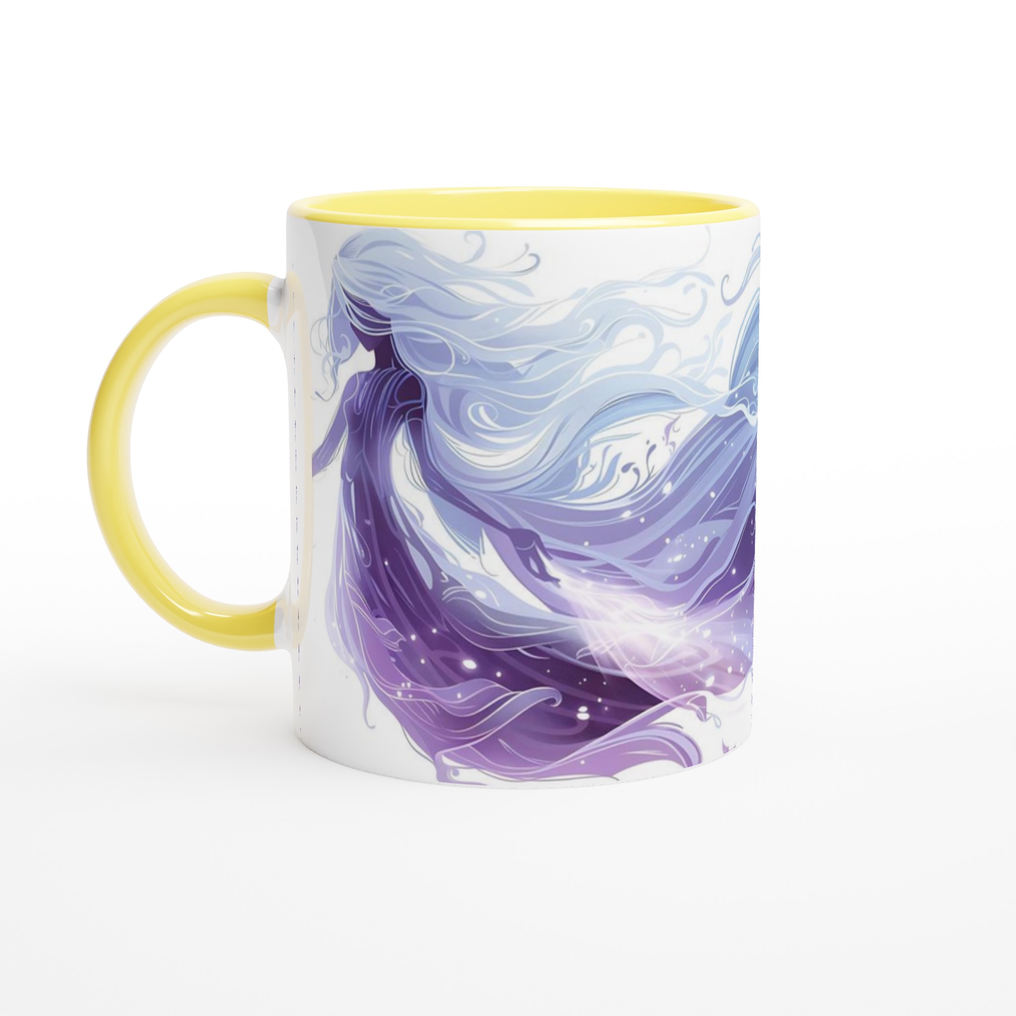 Mystisk Våg Keramikmugg - Skira Lila Toner & Sirlig Design, 11oz Kaffemugg i Ditt Val av Färg 5 6474830c-3326-4e46-8f6b-de9342fef41a