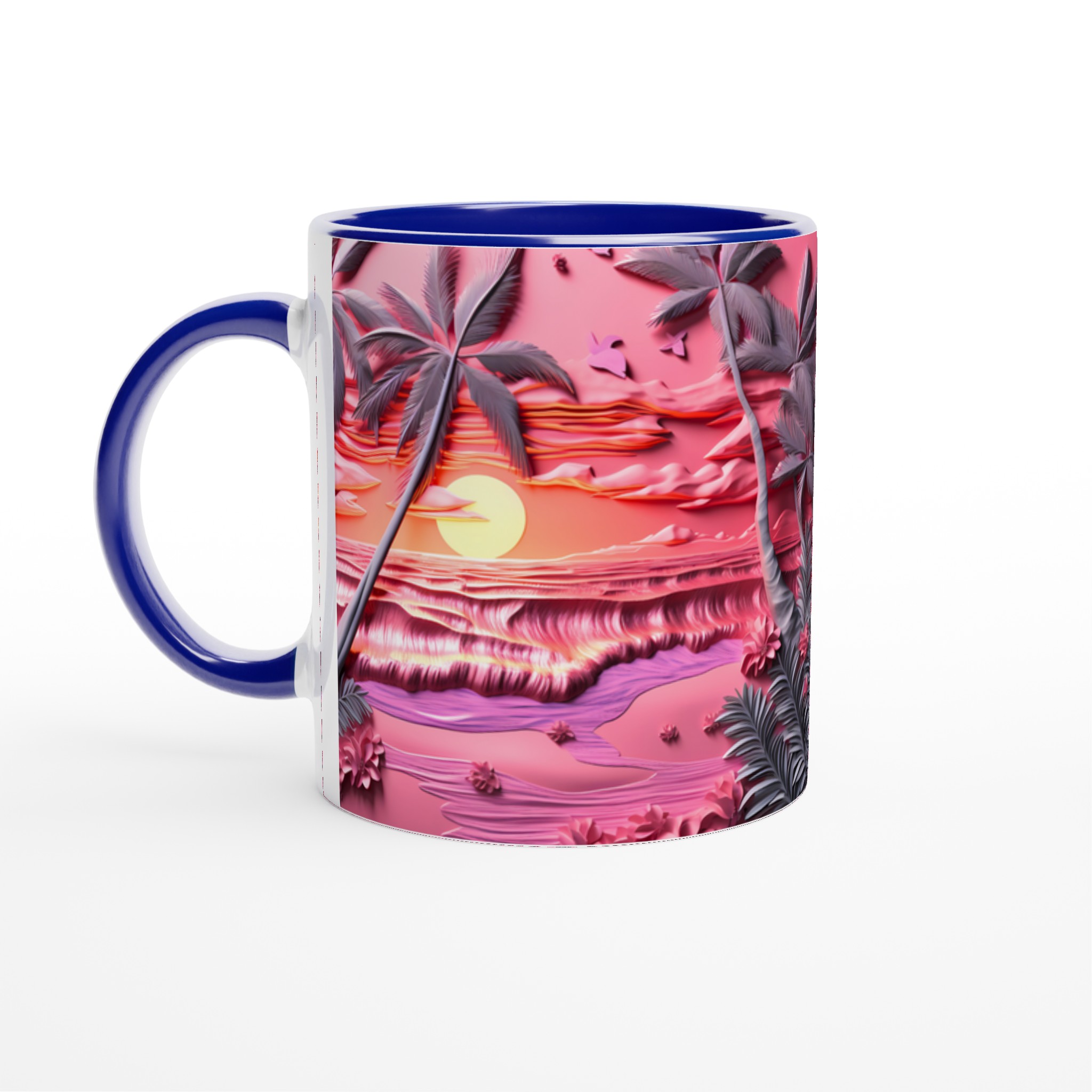 Tropisk Dröm Mugg – Solnedgång & Palmkant i Pop Art Rosa. Välj din färg! 4 64951dfe-ac7f-4abc-9a52-1a89ecffd41b