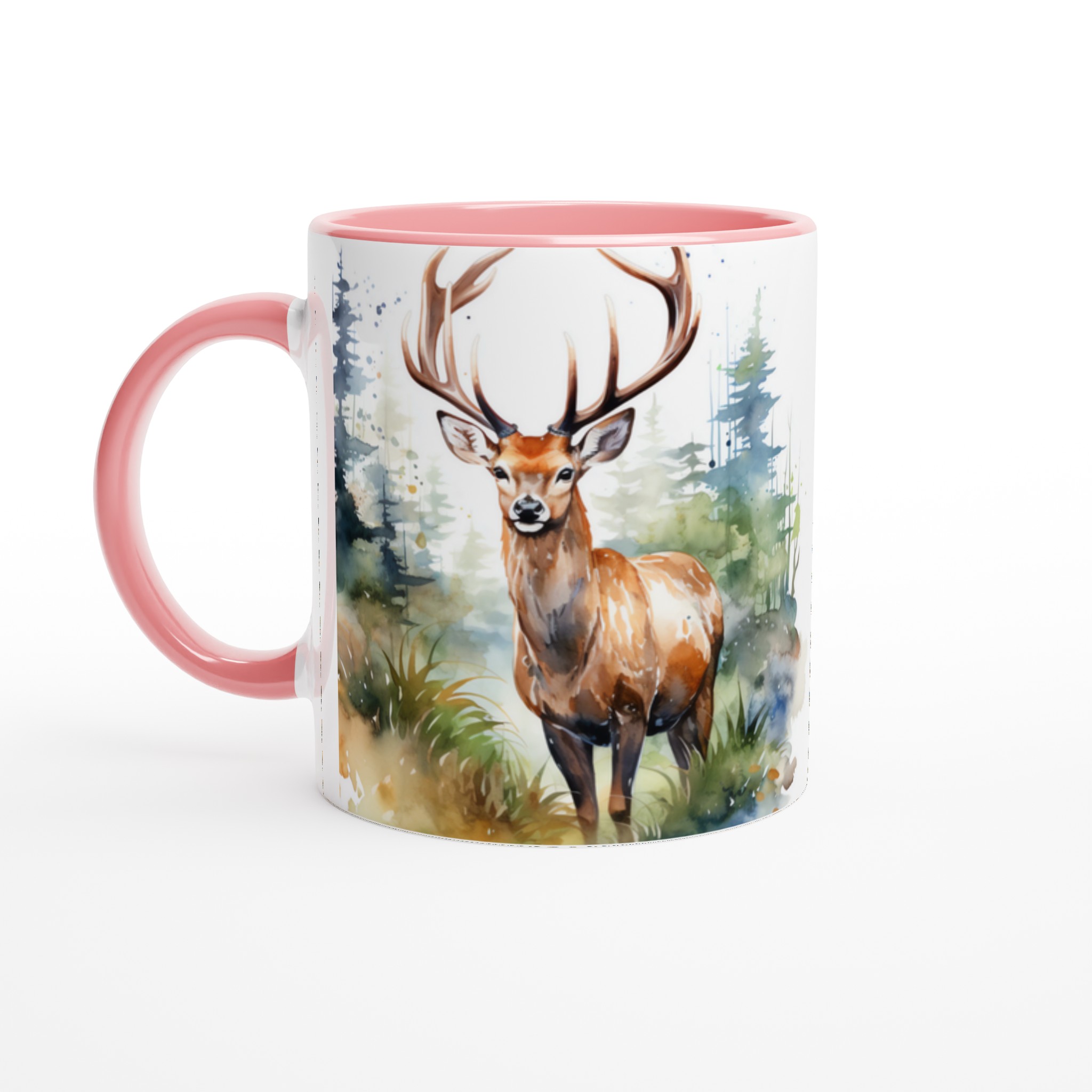 Majestätisk Hjort i Akvarell – 11oz Keramisk Mugg för Naturälskare i Valfri Färg 6 653abe88-7c9b-47ad-9a87-6828df4679e9