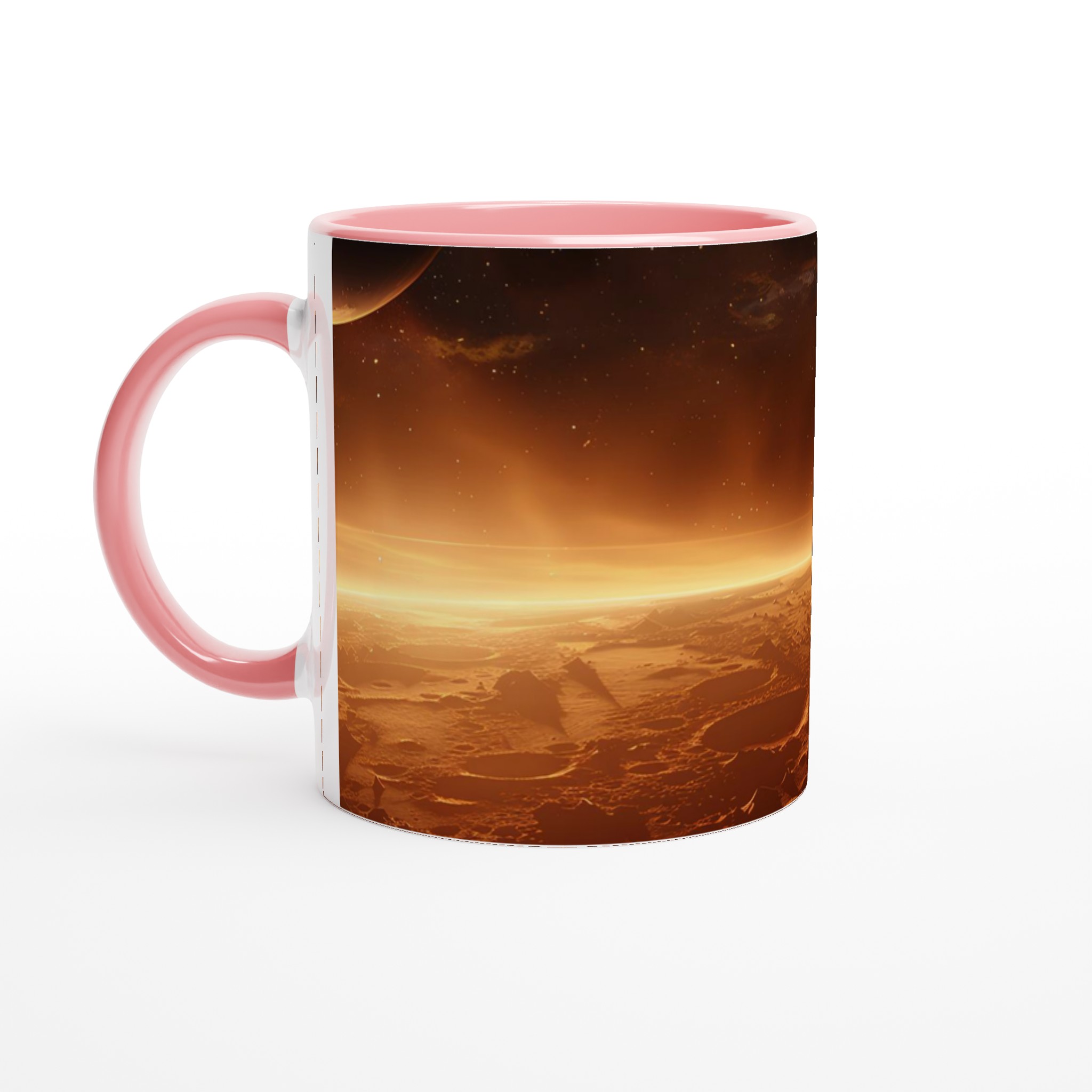 Kosmisk Gryning: Planetariskt Landskap Keramikmugg - 11oz, Välj Din Färg! 6 657b15c9-1fbb-4c78-bf61-12555bb2e036