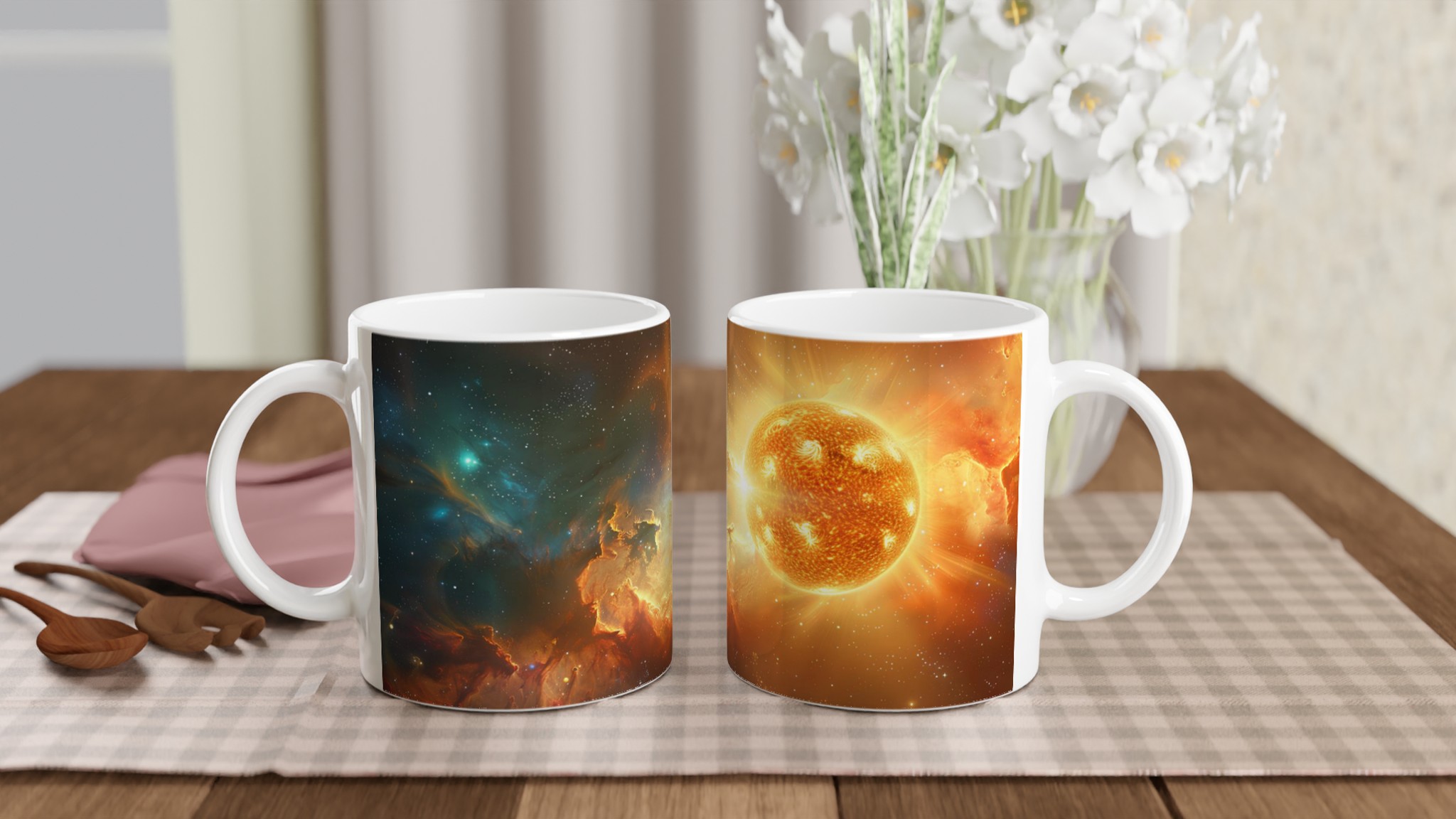 Kosmisk Soluppgång Keramikmugg – 11 oz Mugg med Vibrant Rymdkonst i Sju Färgval 10 65c97229-cf8e-4834-ba06-8b4aedc87009