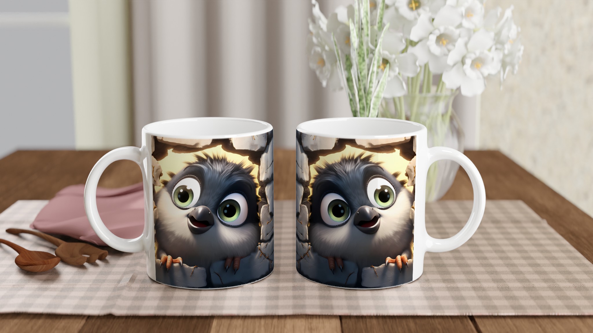 Söt Varelse 11oz Keramisk Mugg – Lekfull Design med Stora Ögon i Valfri Färg! 10 65e5d9f1-ca53-4fe2-ab8a-15564dd35d5f