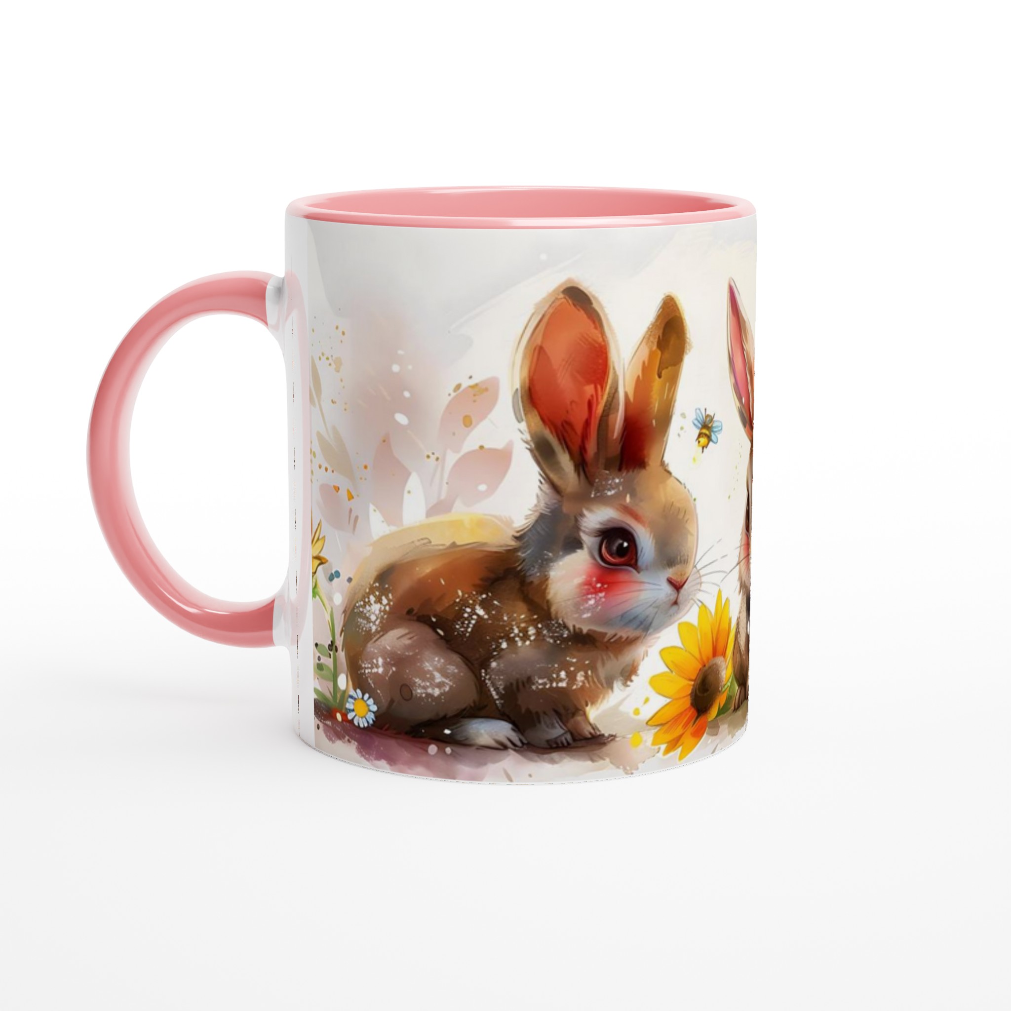 Söta Vattenfärgs Kaniner Mugg – Charmig 11oz Keramikmugg i ditt val av sju livfulla färger 6 65f34530-ab5a-4dad-8ea0-102aac824b75