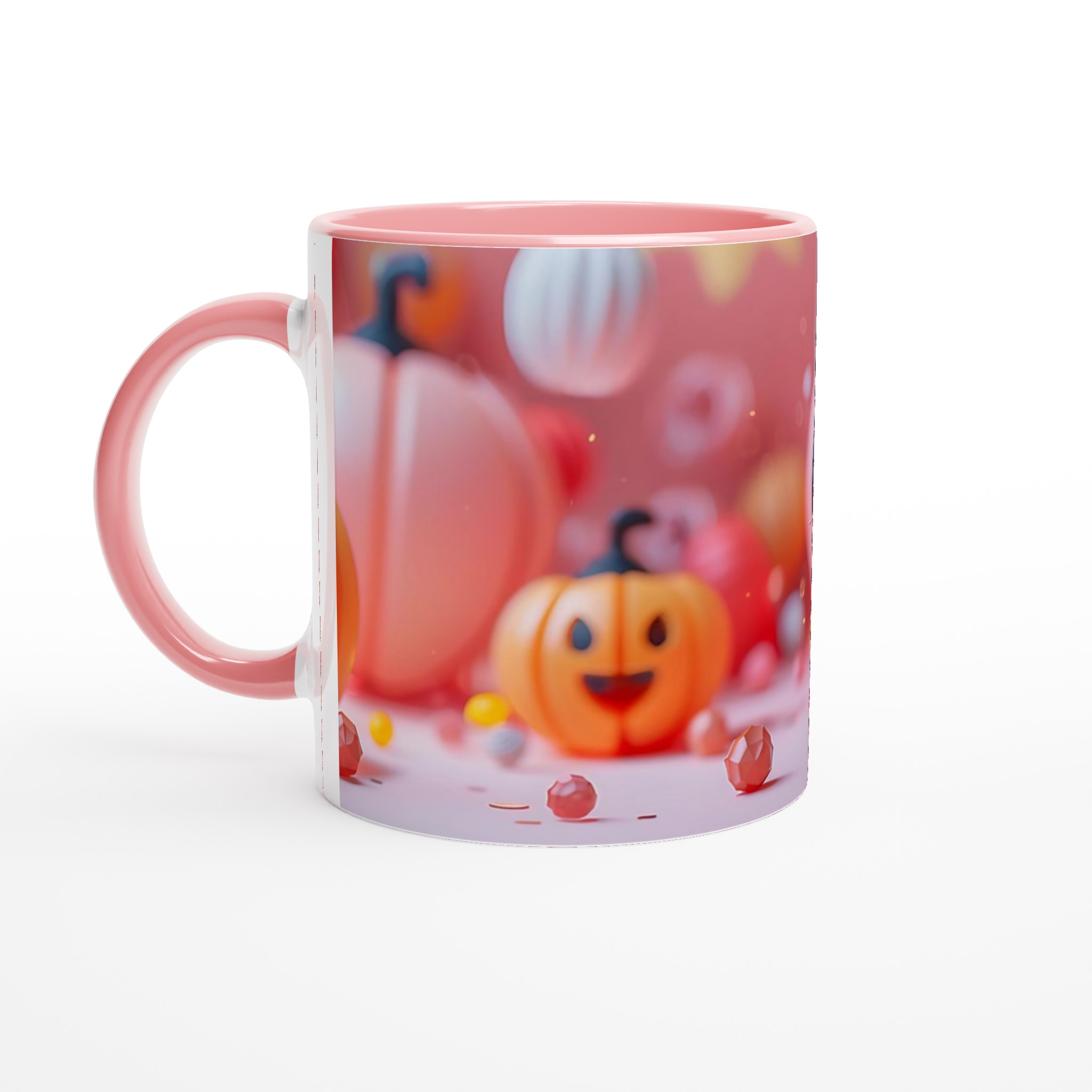 Söt Halloween Mugg – Lekfull Design i Pastellfärger, 11 oz Keramisk Kaffekopp för Alla Åldrar 4 6600b236-3144-469d-9e62-022861b5881f