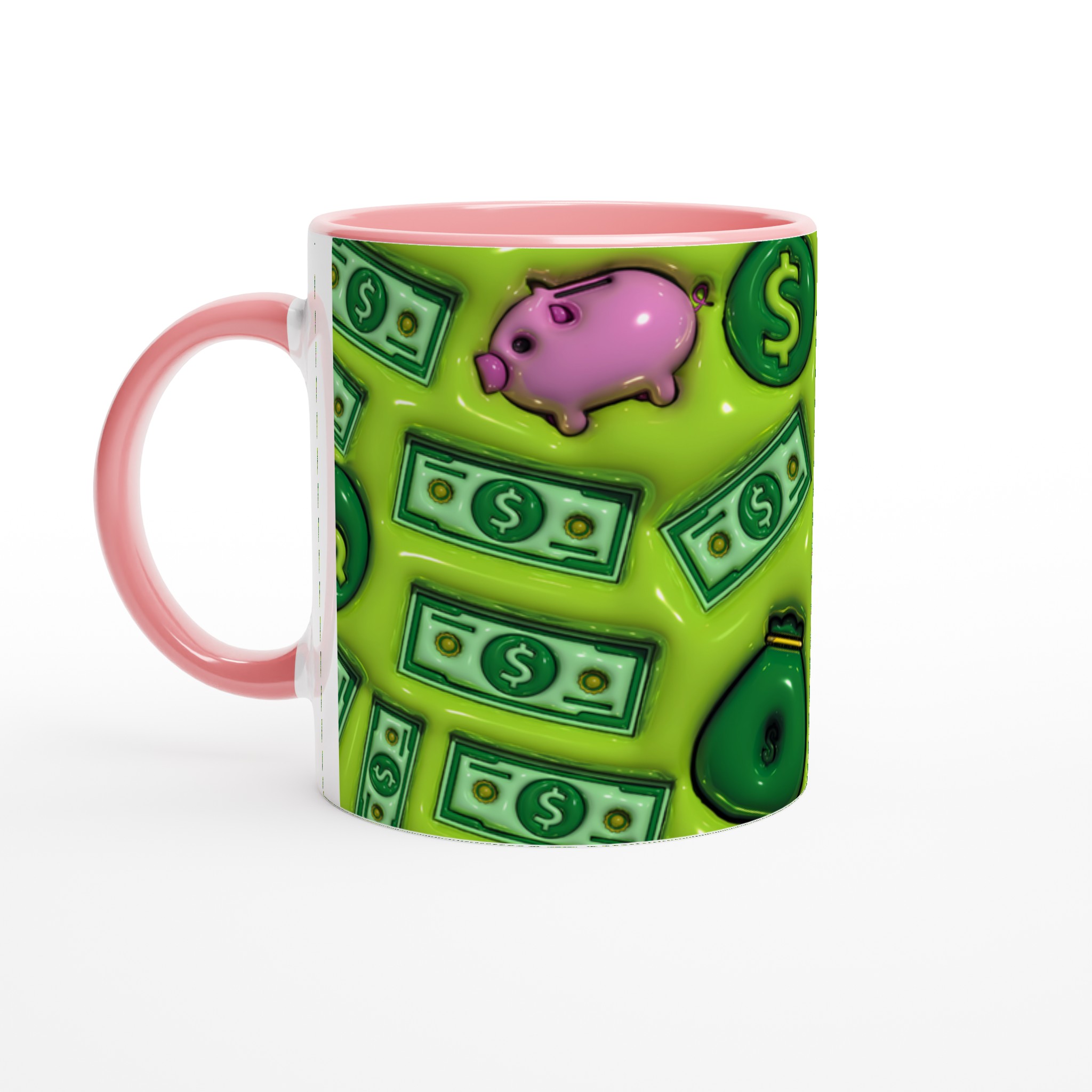 Lyxig Grön Pengar-tema Mugg – Investera i Stil med Vår 11oz Keramiska Kaffekopp 7 6723d8a4-d2ca-4f52-ab96-5819ab829b94
