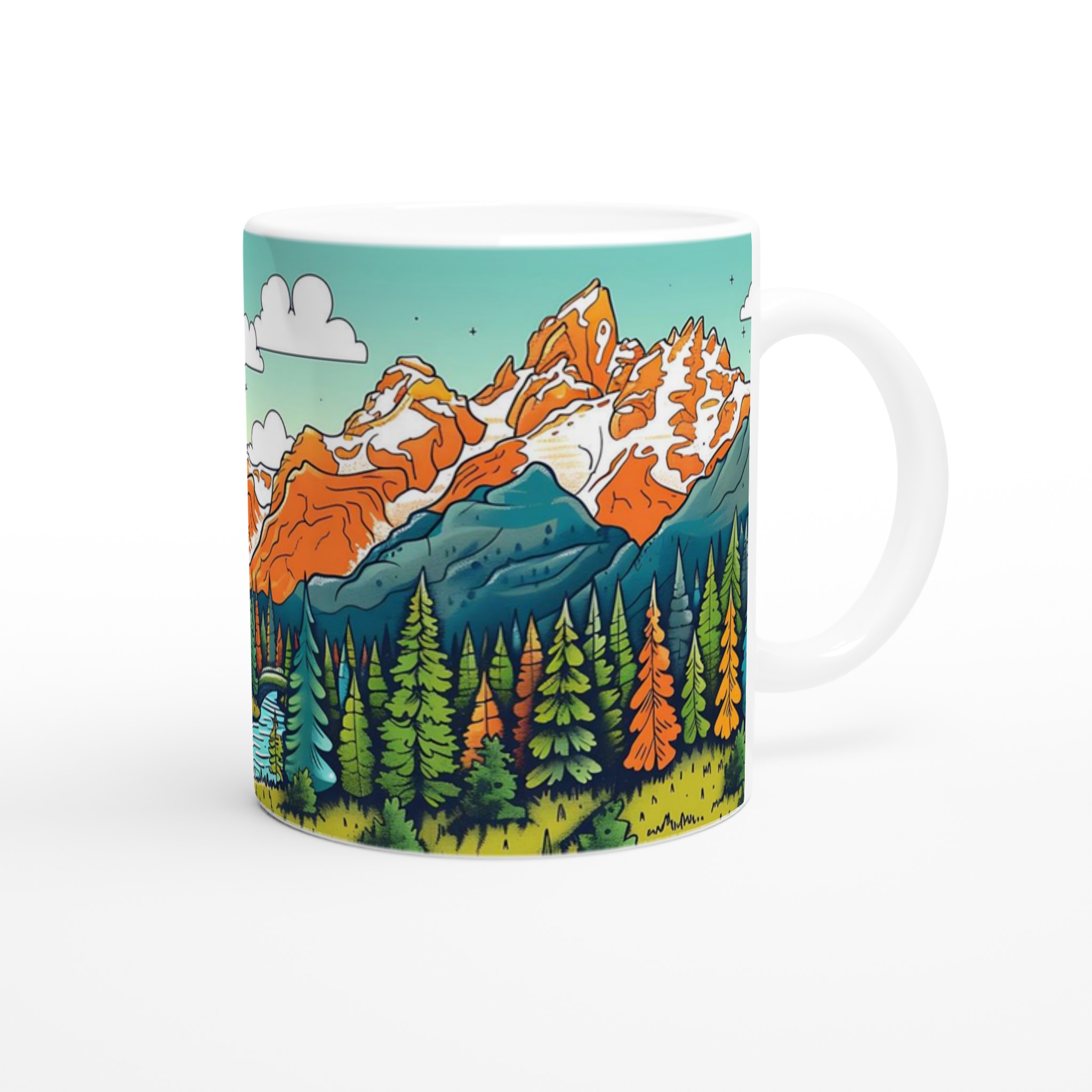 Naturinspirerad Keramikmugg - Berg, Skog & Äventyr i Härliga Färger – 11oz 9 6746a512-e18a-4dff-b426-ae9884f62c1c