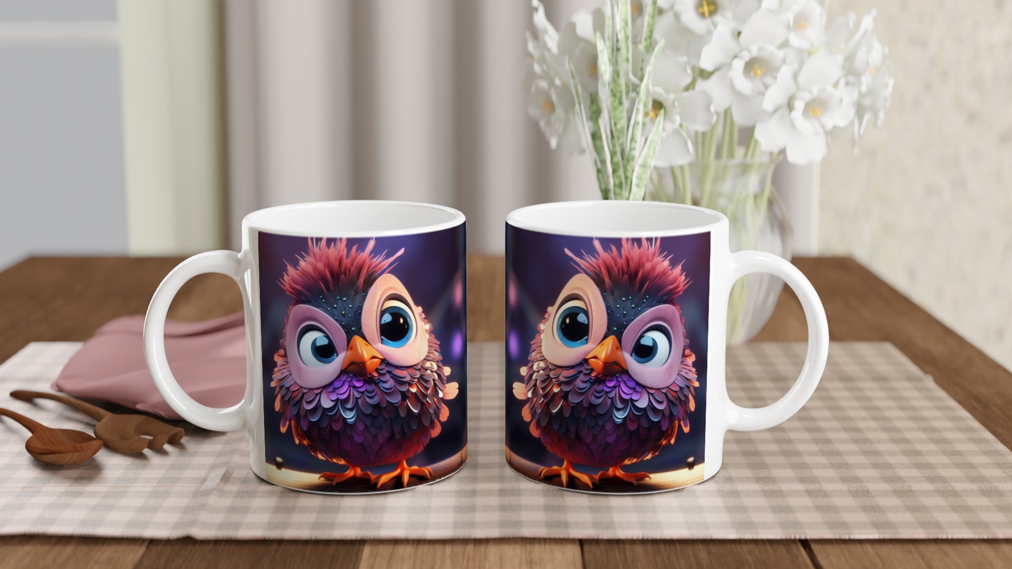 Söt Uggla Keramikmugg - Charmig design för din favoritdryck, välj färg! 10 677d42c6-932d-4d37-9b20-fbcee48f0246