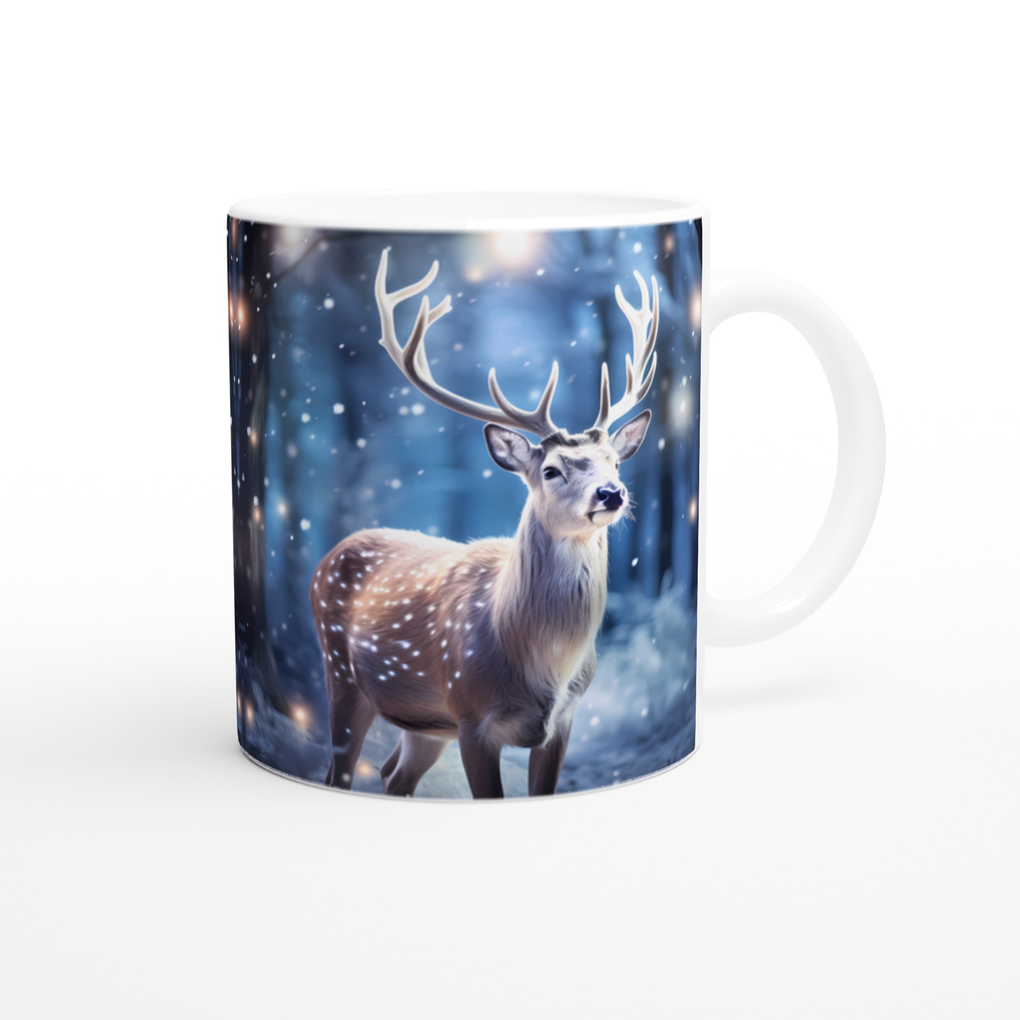 Magisk Vinterhjort 11oz Keramisk Mugg – Drick ditt kaffe i en förtrollad skog 9 67bab5aa-149f-43aa-b4a9-4a8d85581bdf