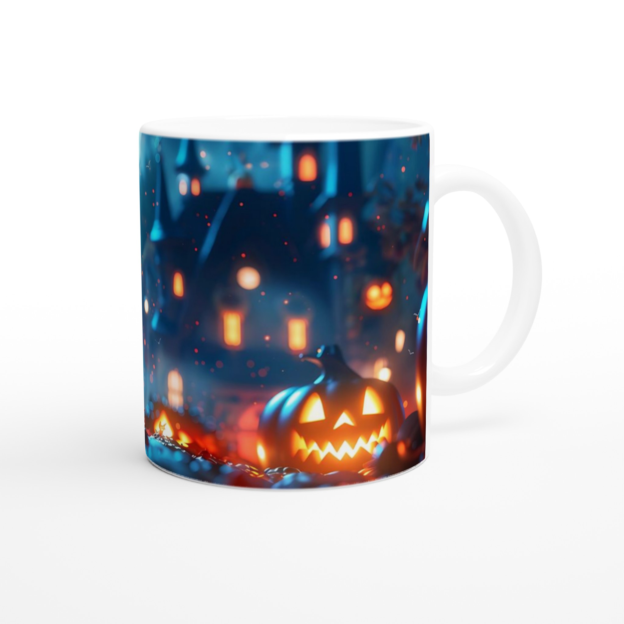 Magisk Halloween Mugg: Söt Häxpojke & Upplysta Pumpor – 11 oz Keramisk Mugg i Valfri Färg 9 67c28d42-f977-4b2f-83c6-b175c3e7aa39