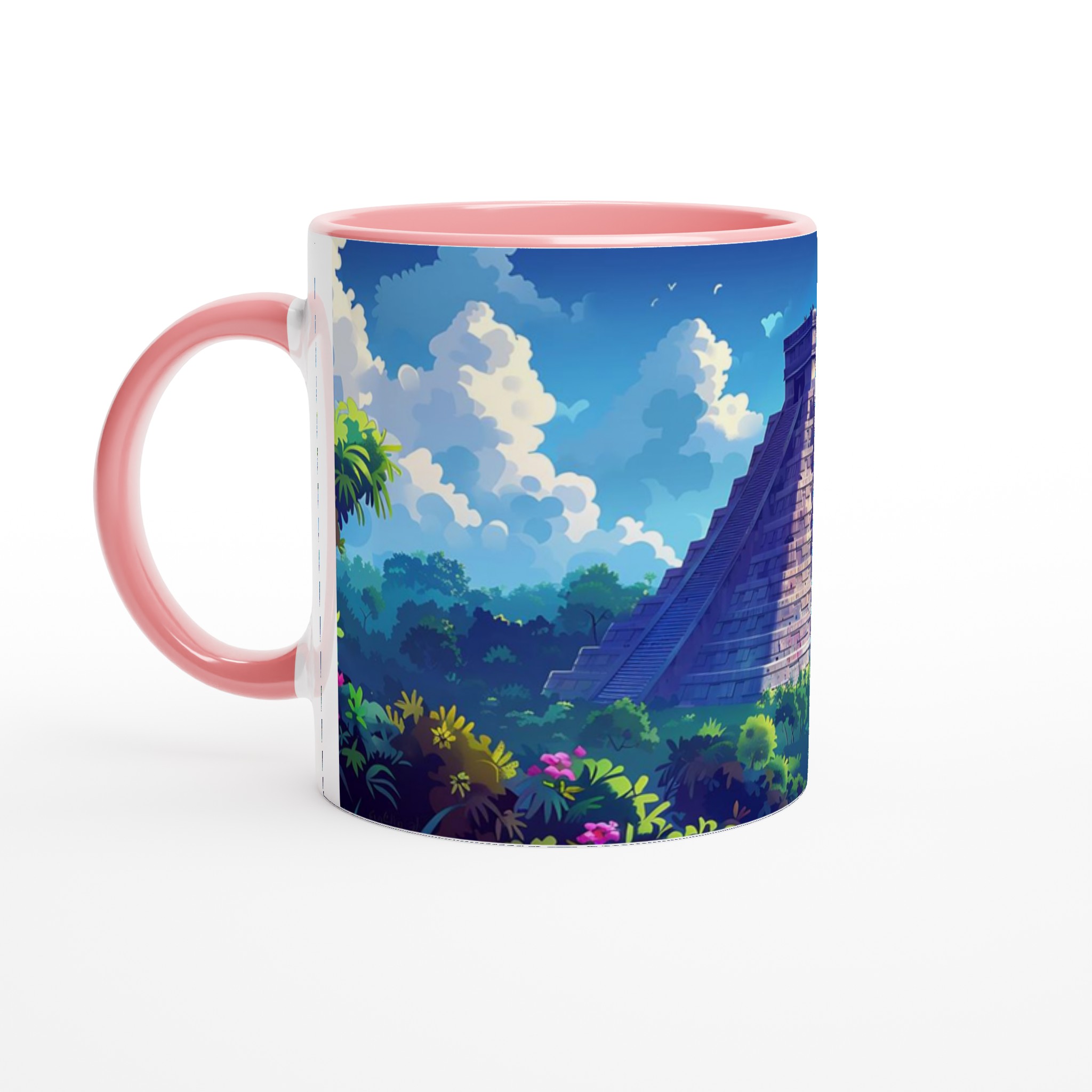 Chichen Itza Magi Mugg – Levande Maya Pyramiddesign på 11oz keramikmugg i ditt val av färg 6 682e6947-bdff-43e9-8c54-67d5c52c8bab