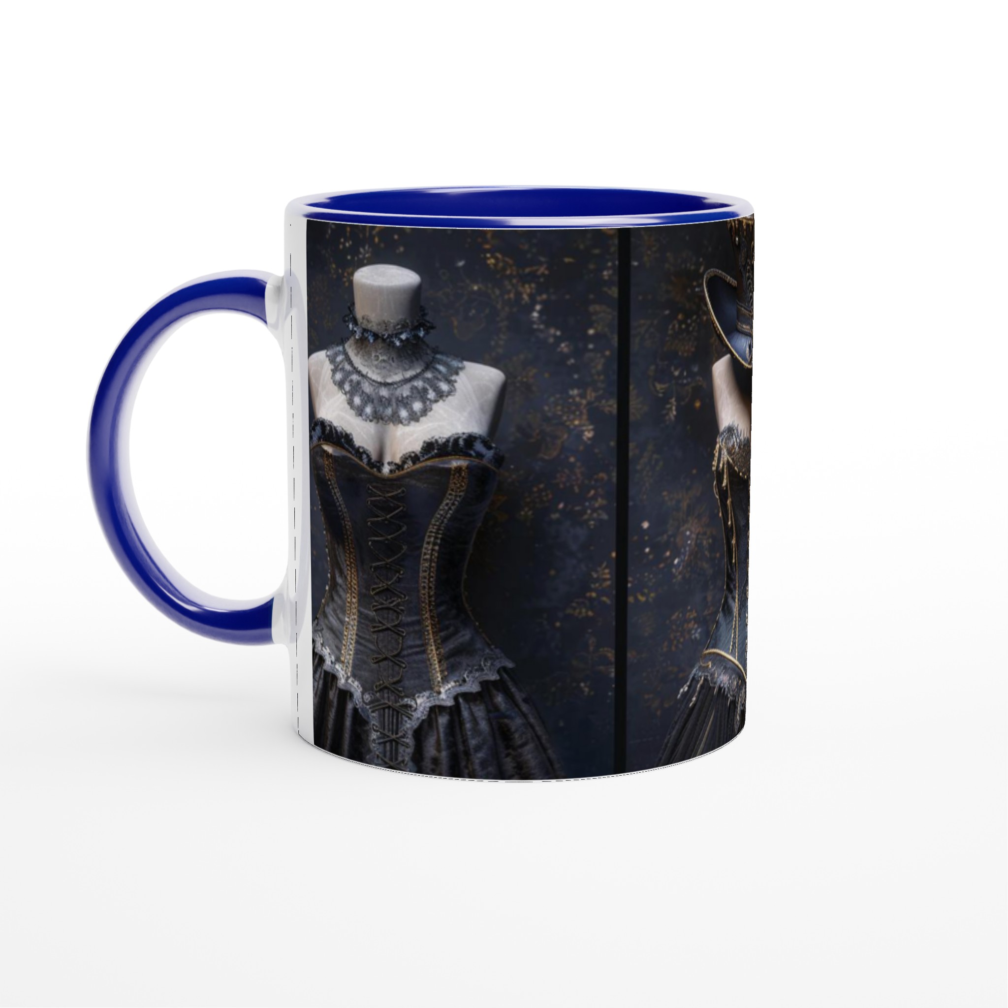 Vit 11oz keramisk mugg med elegant svart och guldig steampunkinspiration – välj bland sju klassiska keramfärger 4 683bb8fc-26dd-4894-b0ab-2e9d4efb0777