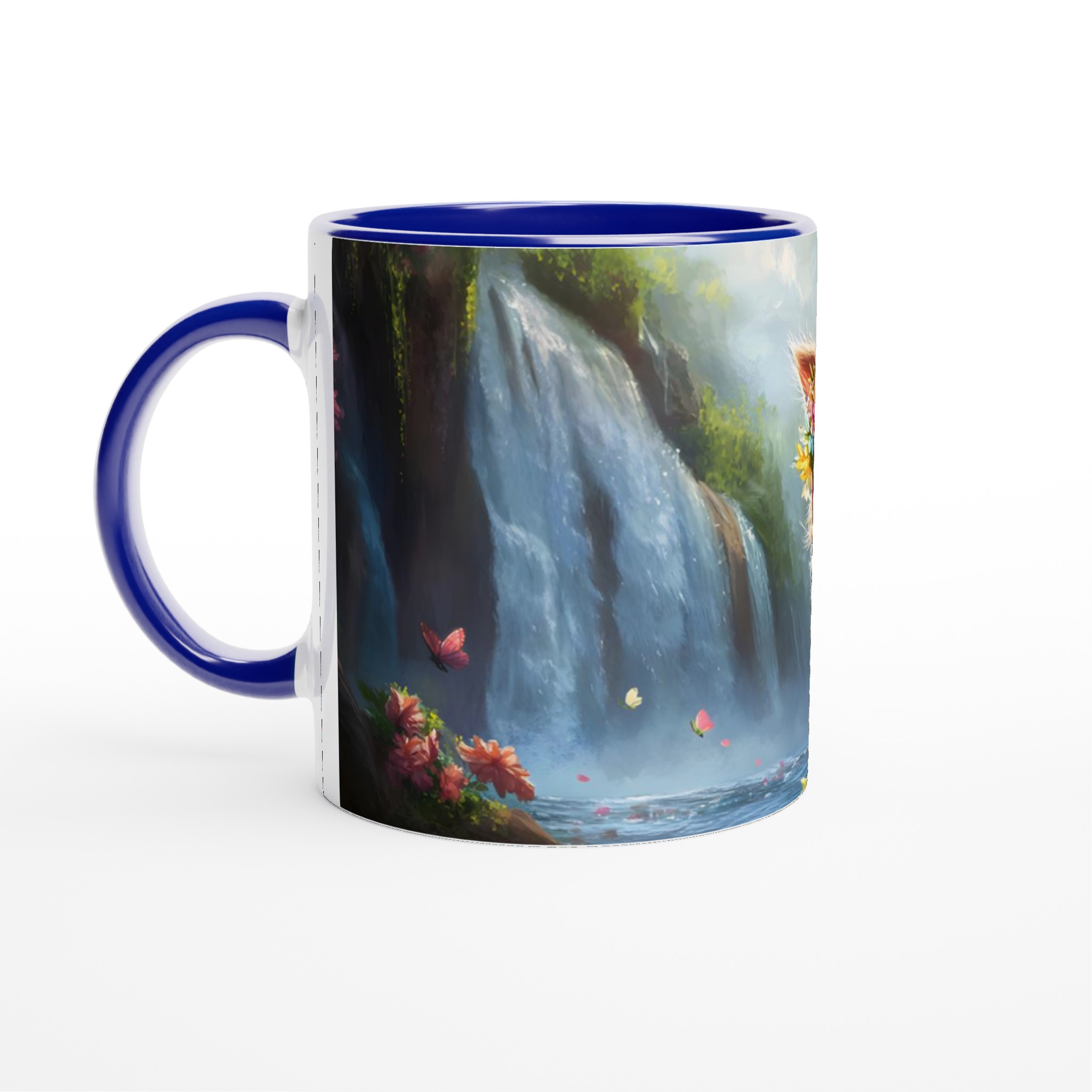Mugg med Blomsterkrans Katt – En Bedårande Vän för Kaffet. Välj bland 7 Förtrollande Keramiska Färger! 4 68501aec-7b69-4798-945a-6196aa7494c8