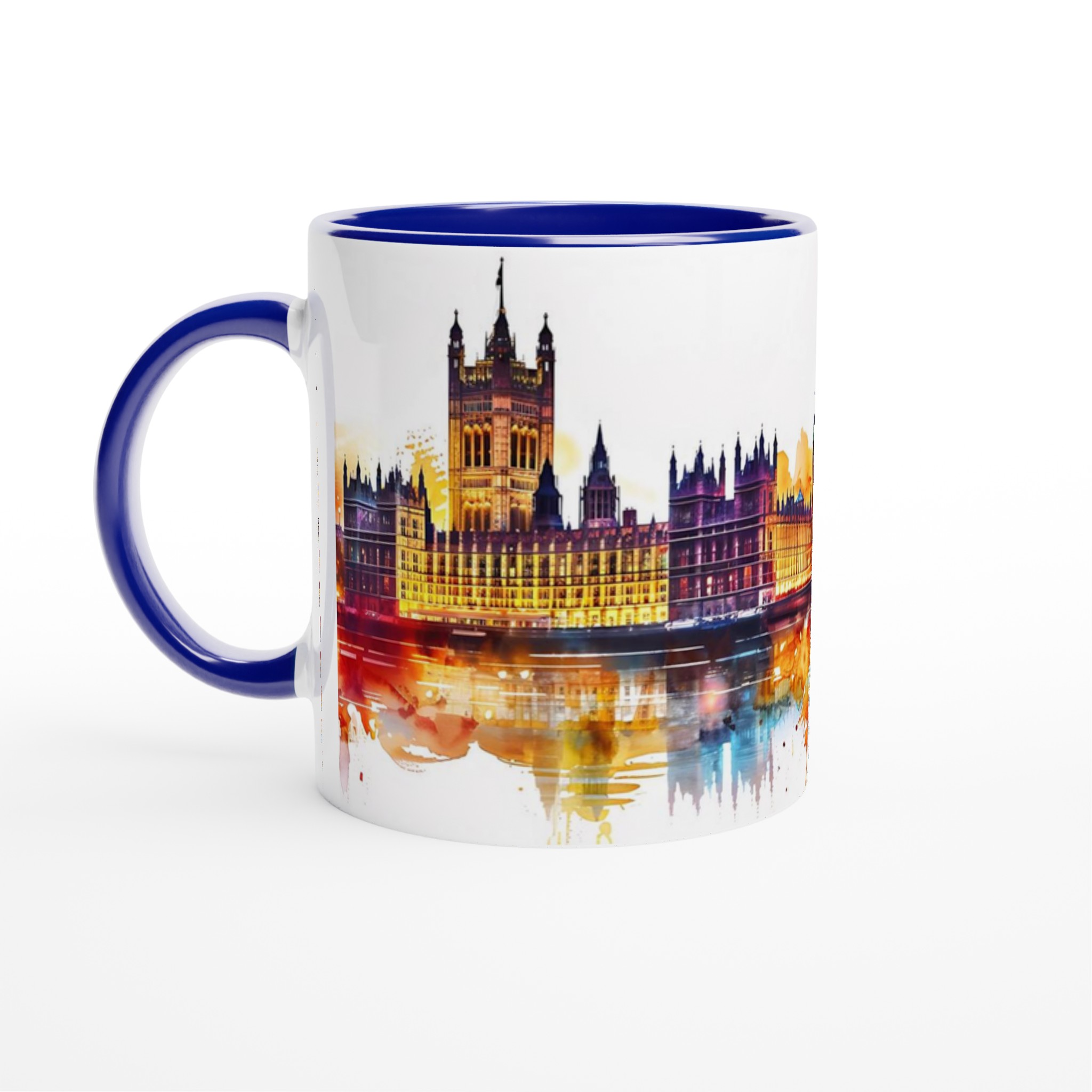 London Skyline Akvarell Mugg – Färgstark Keramisk Kaffekopp för Reseälskare i Valfri Färg 4 68588462-1202-47fa-92dc-f35f88fef7d7