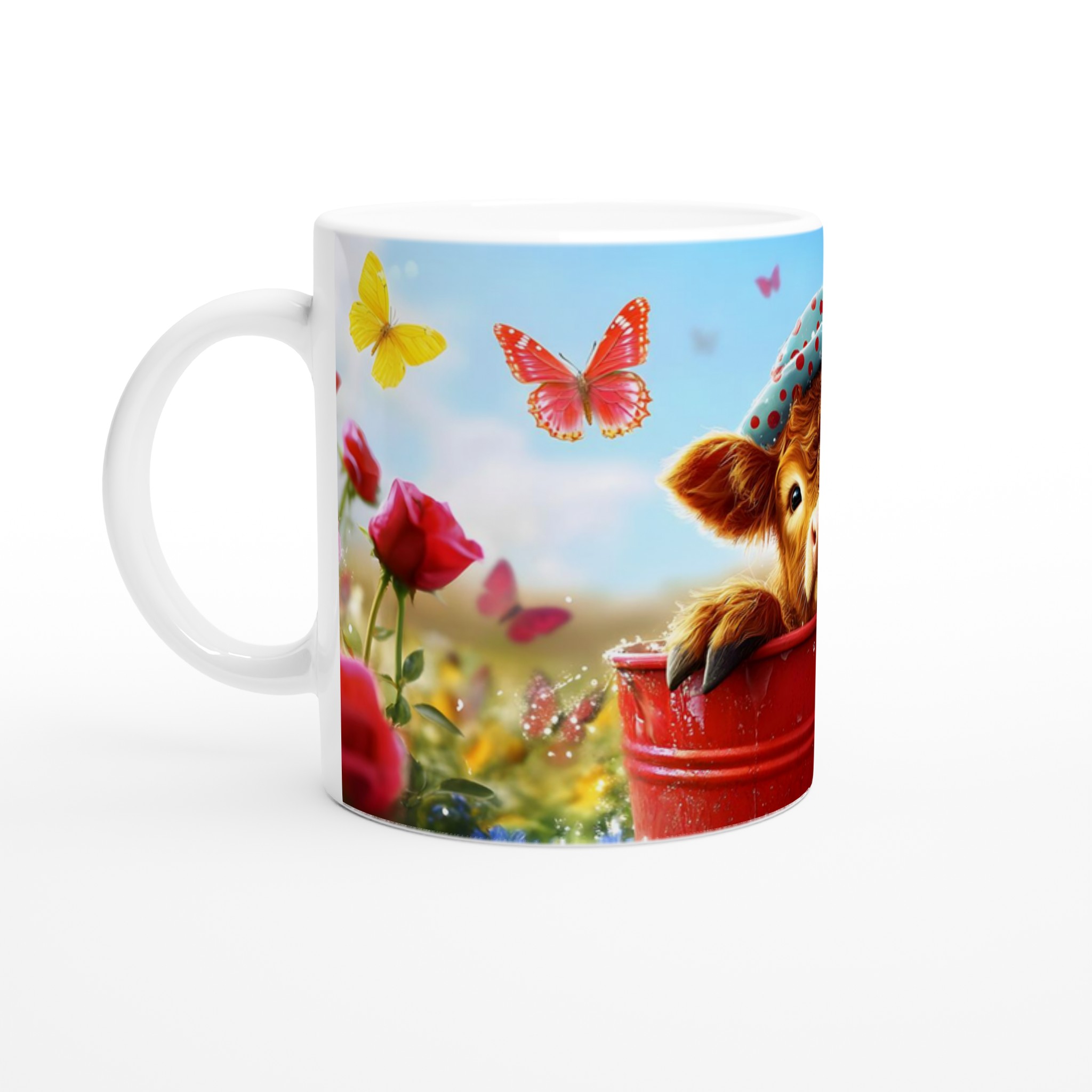 Söt Kalv i Hink - 11oz Keramikmugg | Lekfull Design & Färgstarka Tryck i Flera Kulörer 1 688bdd02-88c1-43f2-a041-d3671f07c2f2