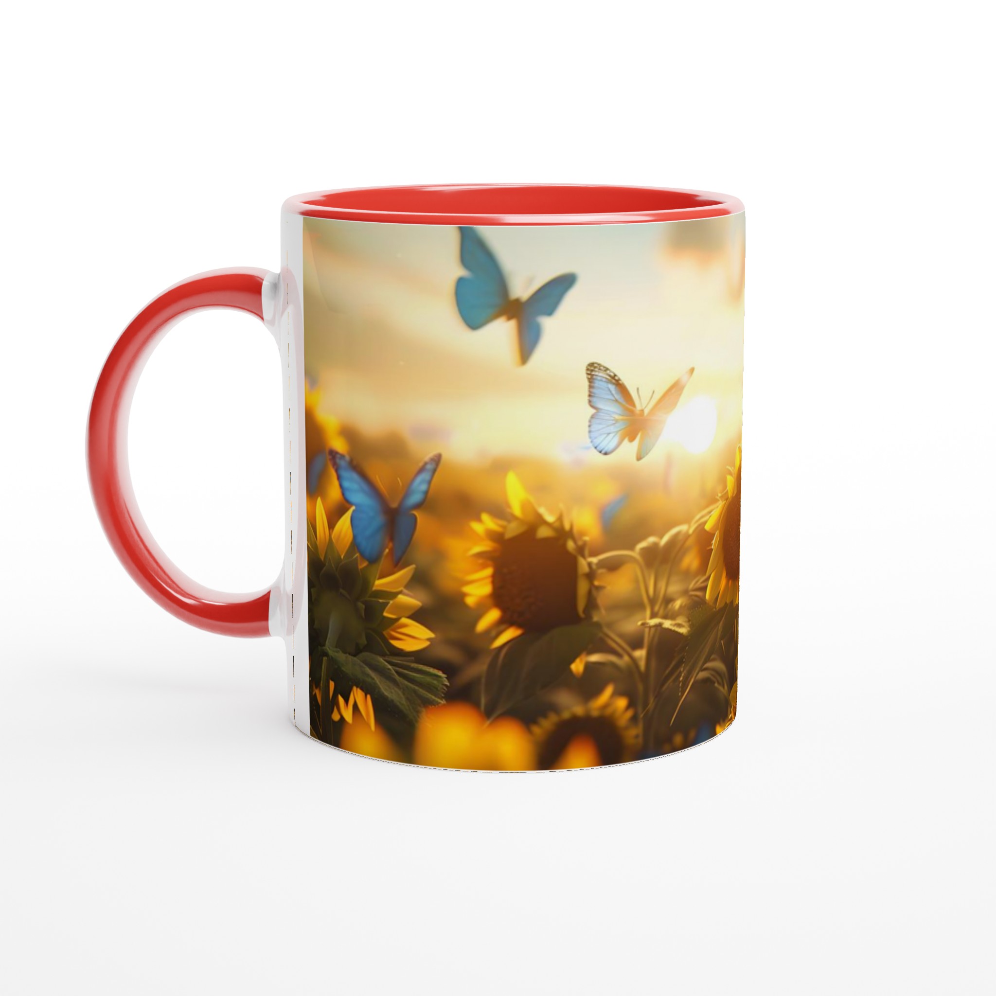 Solrosfält med blå fjärilar 11oz Keramisk Mugg – Drömmer om Sommar 2 68a841d5-a5a2-413e-94f8-6b5c45661771