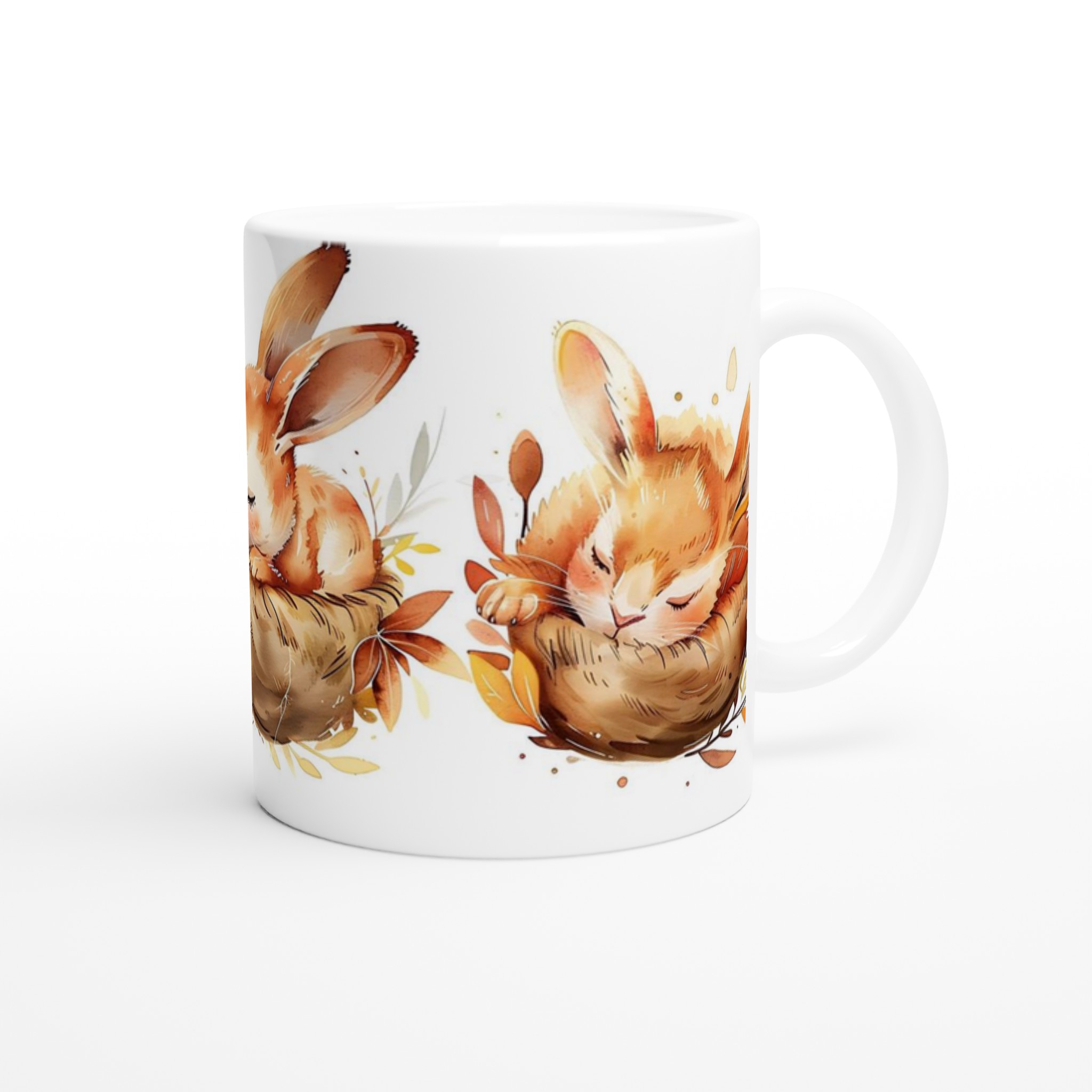 Mysig Kaninmugg i Akvarell – 11oz Keramikmugg för kaffe, te eller varm choklad 9 693fd88d-fbce-45ea-893f-adbeea2610fb