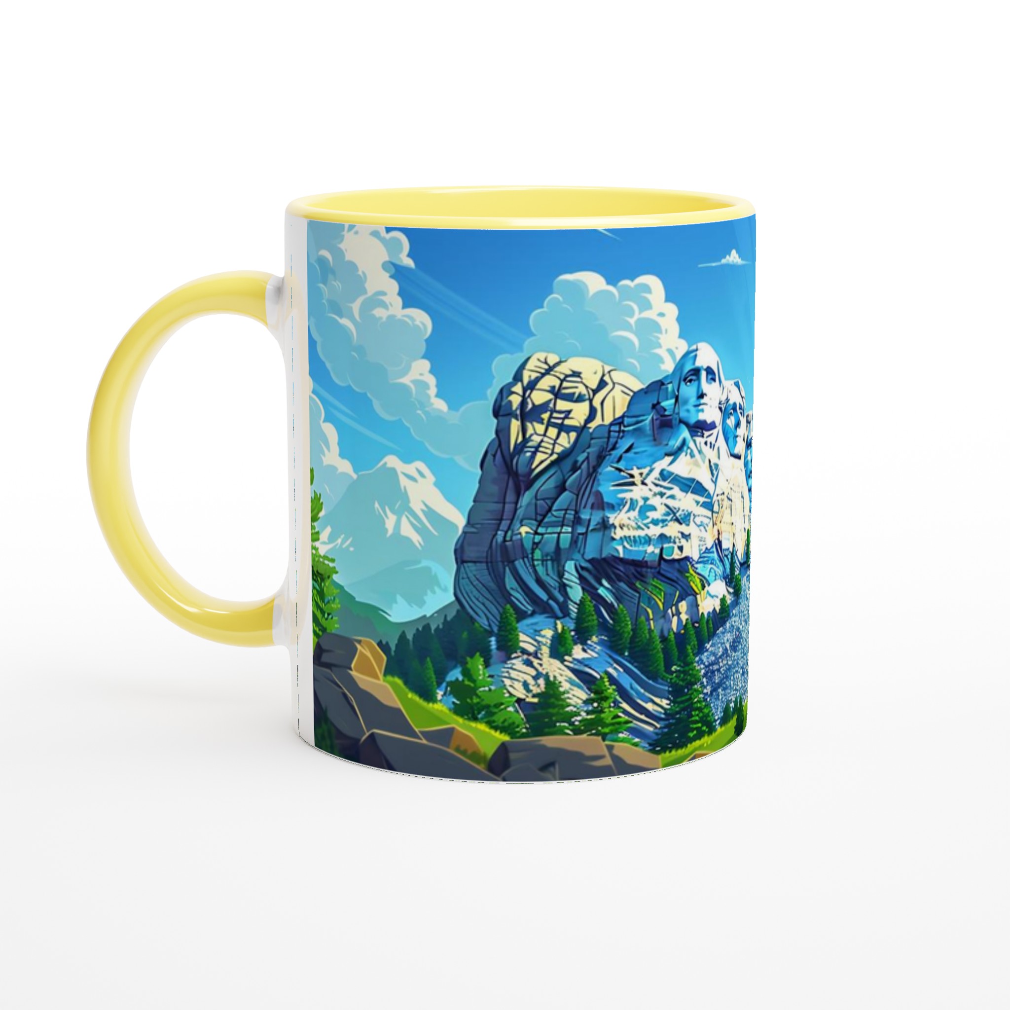 Mount Rushmore Pop Art Mugg – Ikonisk Design & Vibrant Färgval 5 6997f30a-e179-486f-b1b6-30a6647d44d8