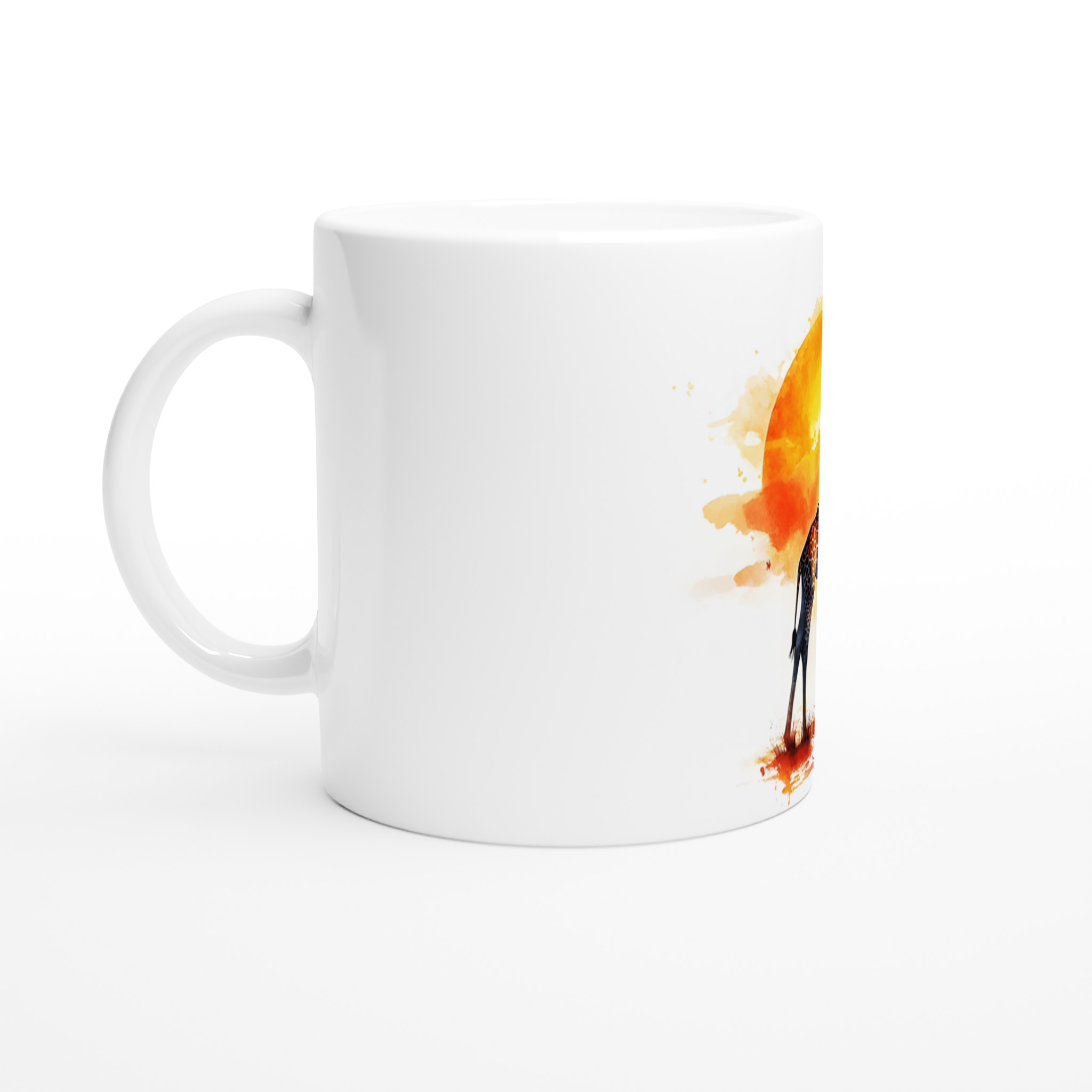 Akvarell Giraff Mugg – Levande Solnedgångstema, 11oz Premium Keramisk Kaffemugg i Flera Färger 1 69d06a47-fdfc-4994-9436-84270f428b2c