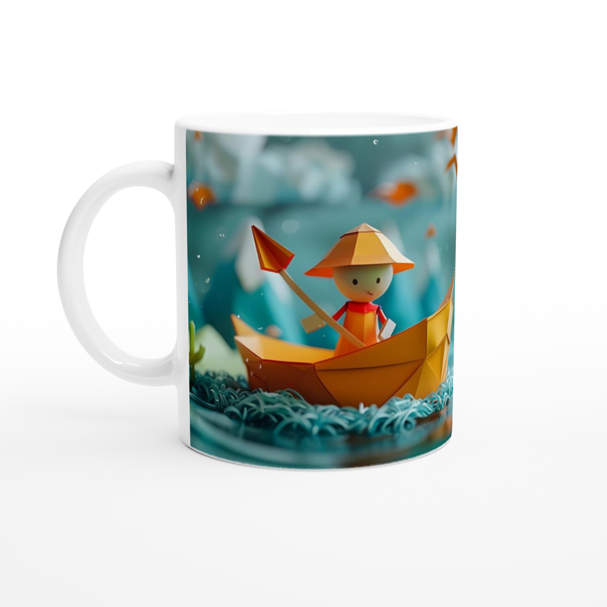Äventyrlig Mugg: Origami-Inspirerad Design för Drömmare – Välj din Färg! 1 6a0195bf-02a4-42c6-b4b5-bb617c89365a