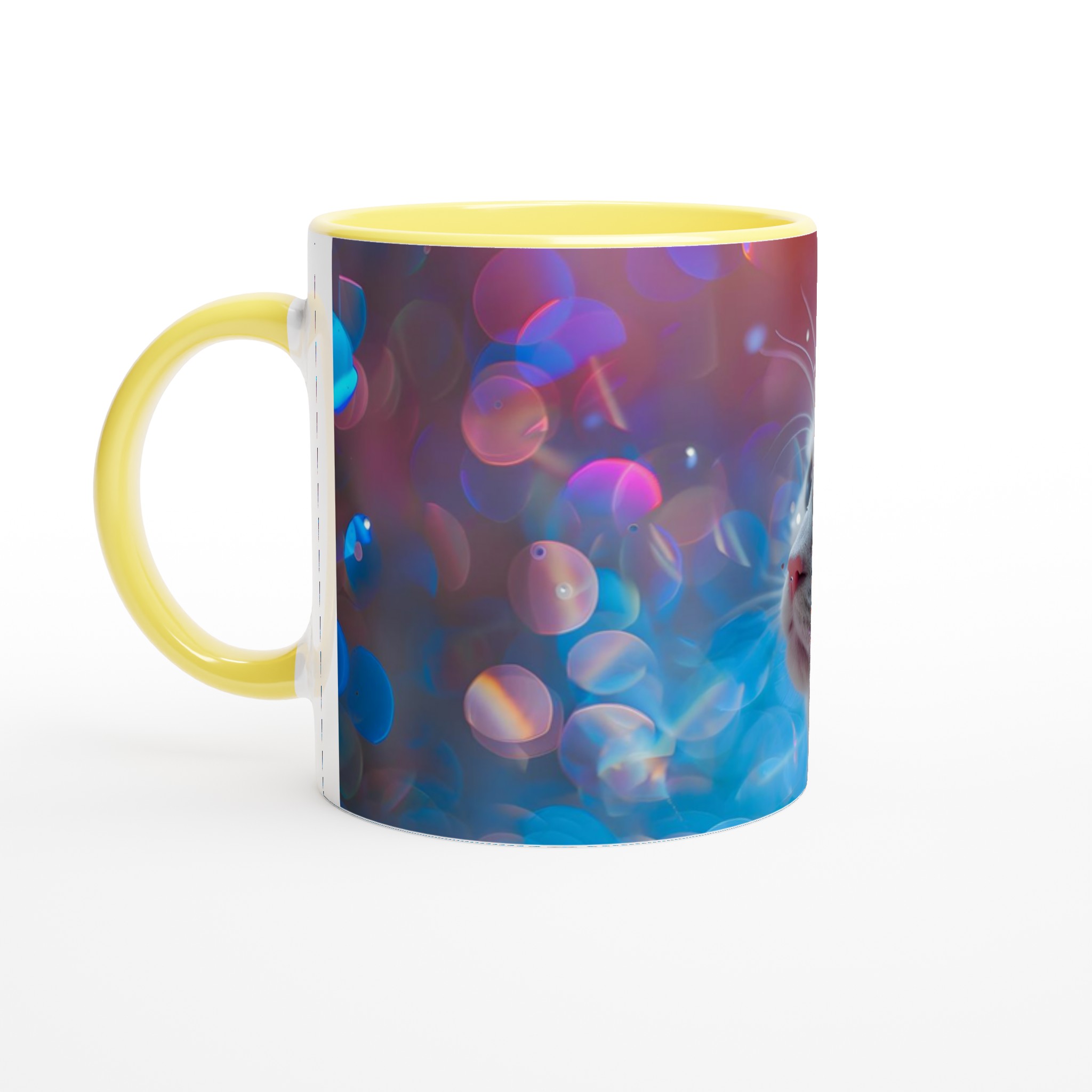 Magisk Kattmugg - Fantastisk Drömvärld i Blått och Rosa - 11oz Keramisk Mugg 5 6a01c6b4-d9c5-4082-8a0a-b650dedd16f1