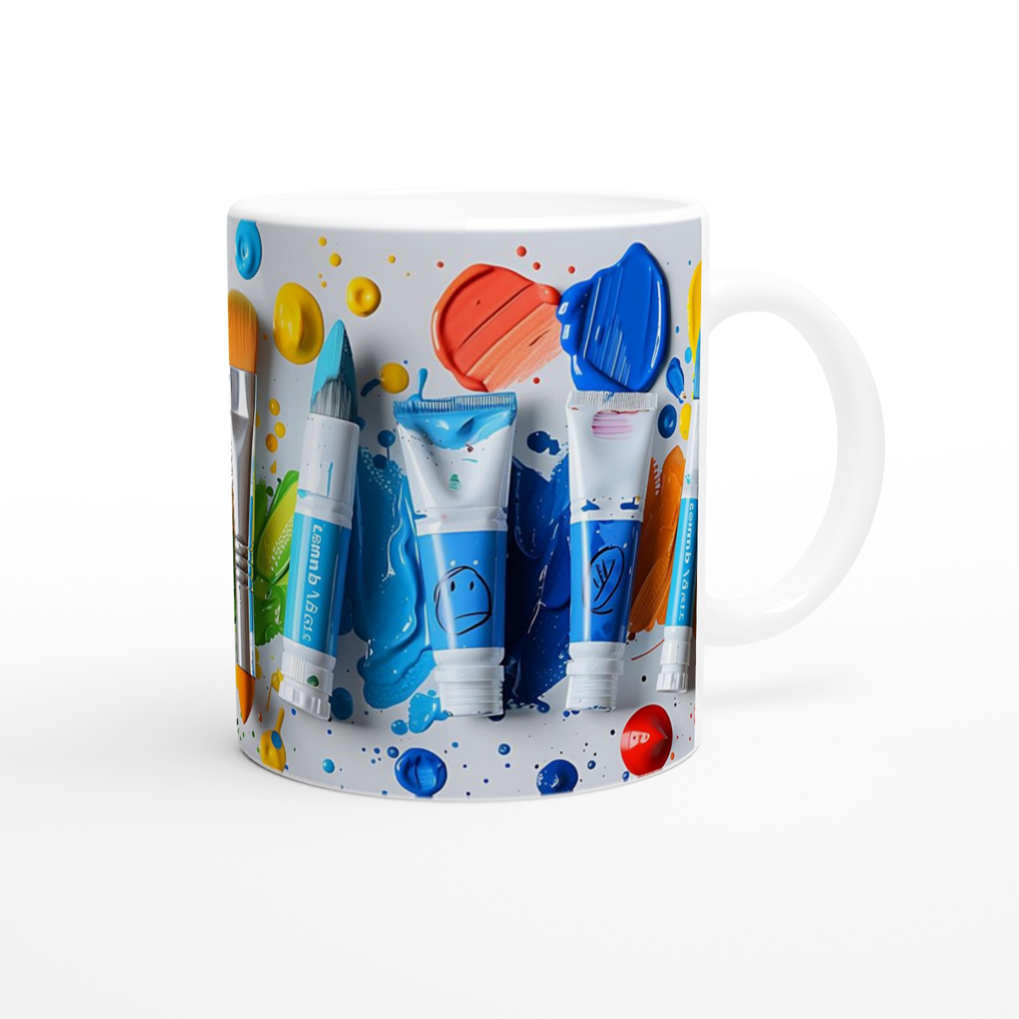 Färgsprakande 11oz keramikmugg – Din kreativa duk för kaffe, te och konst! 9 6a0f3606-addf-4e90-8d45-48e34cc287ca