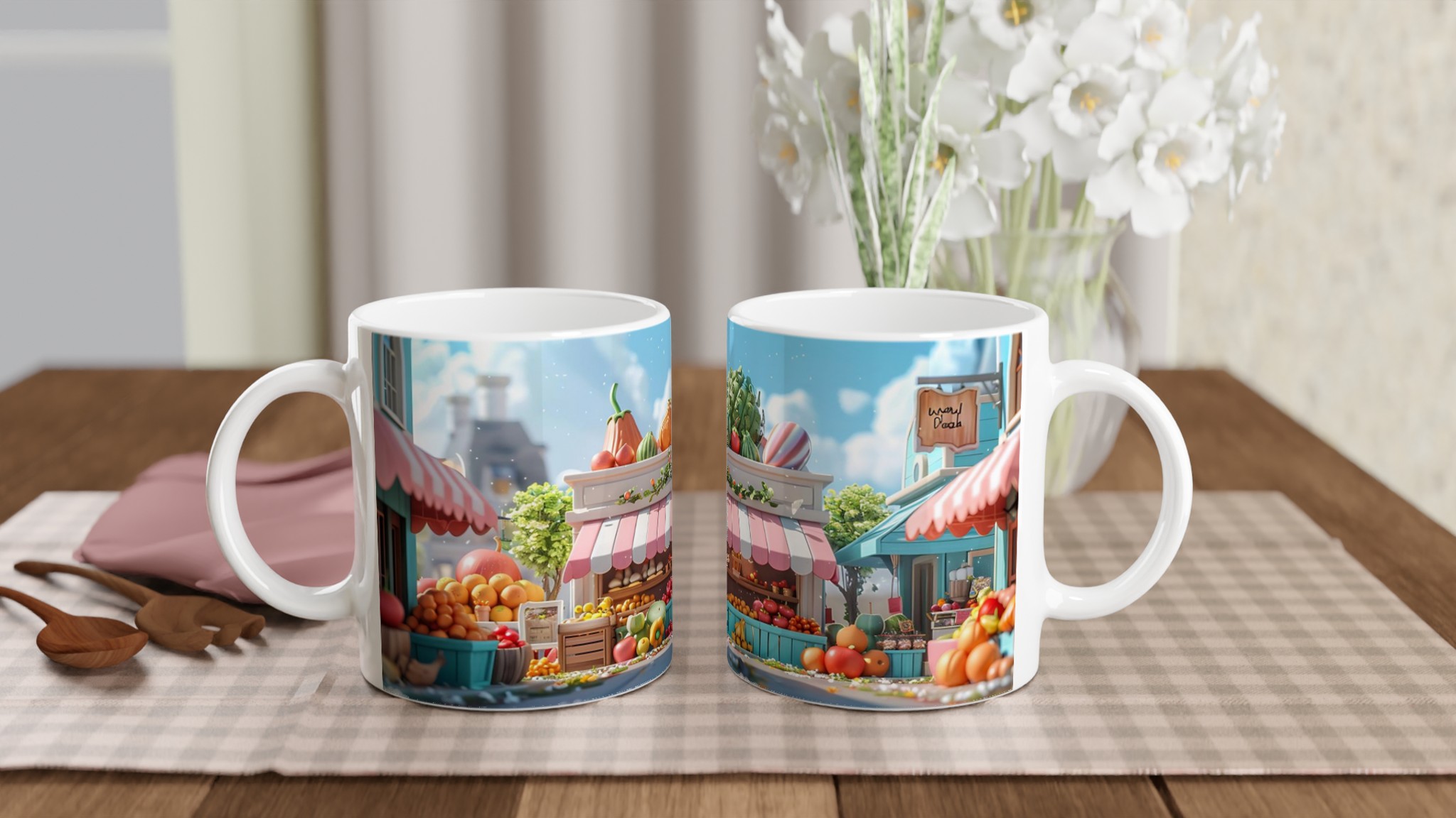 Charming Marknad Keramikmugg - 11oz i Valfri Färg, Hållbar & Diskmaskinsäker 10 6a3351e7-d62c-4f3b-bda2-47b944a59b91