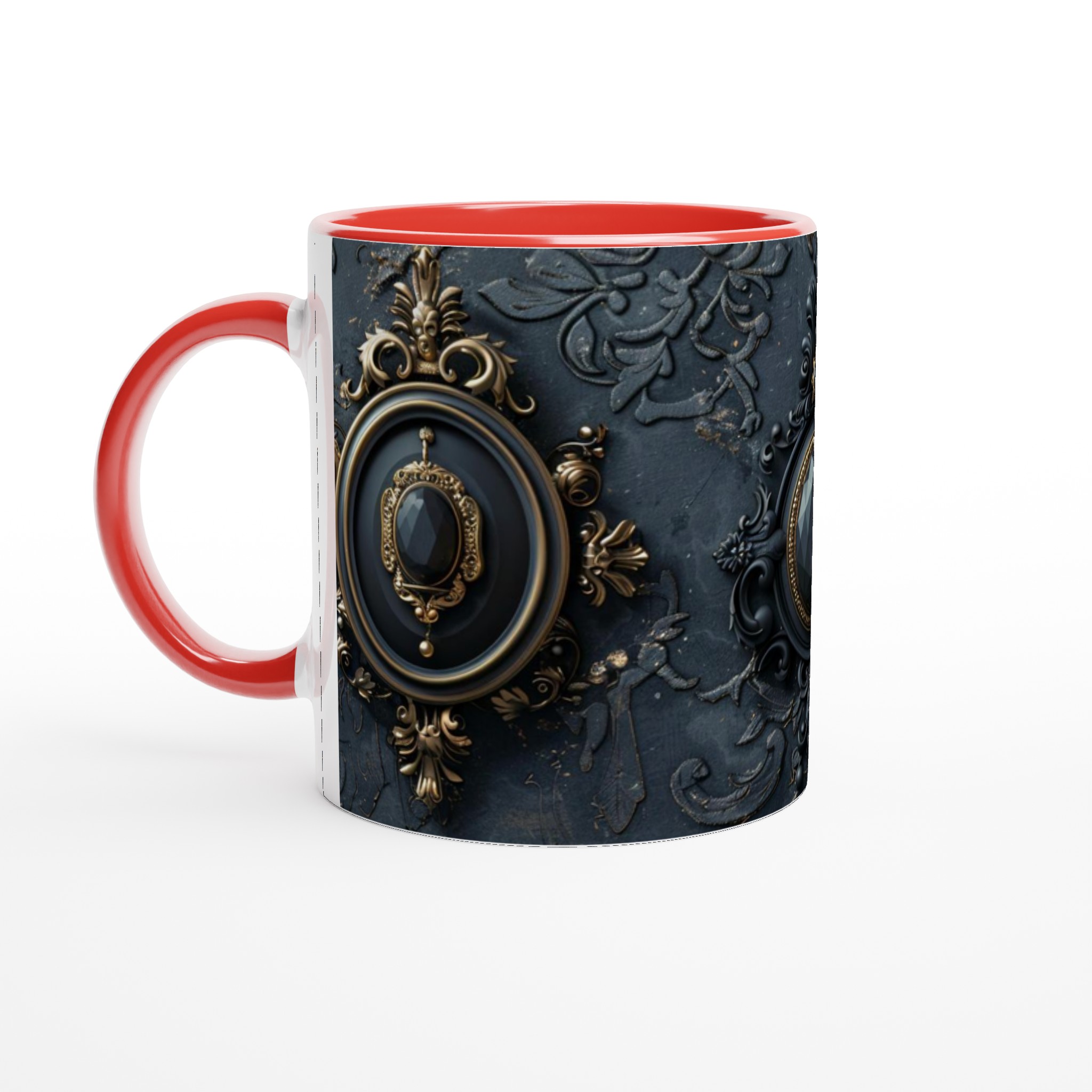Lyxig Barockmugg i Keramik – 11oz Elegant Svart & Guld Design för Kaffe & Te 2 6a472df1-ae26-4aa3-8ce6-0b83122430e1
