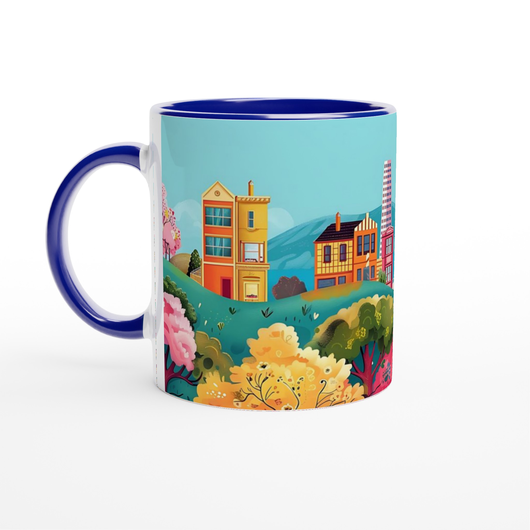 San Francisco Charm Mugg – Färgstark Keramikmugg med Stadssiluett och Lekfull Design, Välj din favoritfärg! 4 6a5b2448-9452-40c1-a93c-dbb793b5f5f2