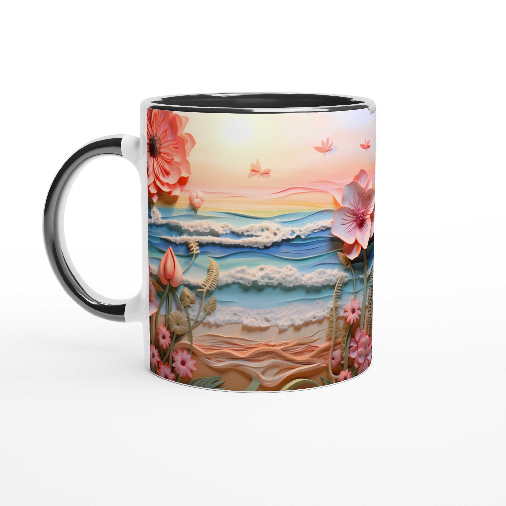 Pastellblomsterstrand 11oz Keramisk Mugg – Drömmig Havsvy i Valfri Färg 7 6a860a07-3a4c-4ebb-ab9e-212410200f4e