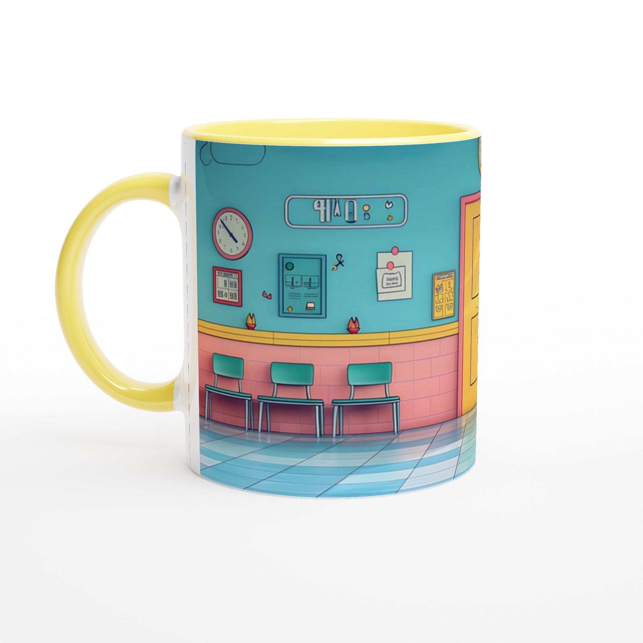 Retro Pastell Mugg – 11 oz Keramikmugg i lekfull design för kaffe och te 5 6b061833-b367-4535-b9f2-95b45eb258fd