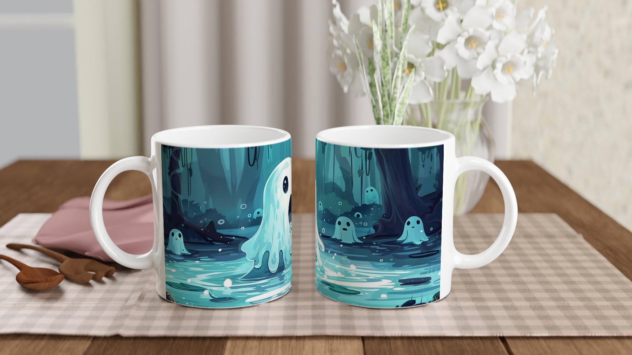 Kusligt Söt Spökfest Mugg – 11oz Keramisk Mugg för Kaffe, Te och Fika i Valfri Färg! 10 6b1048c3-dede-4e77-a000-b27db16913ce