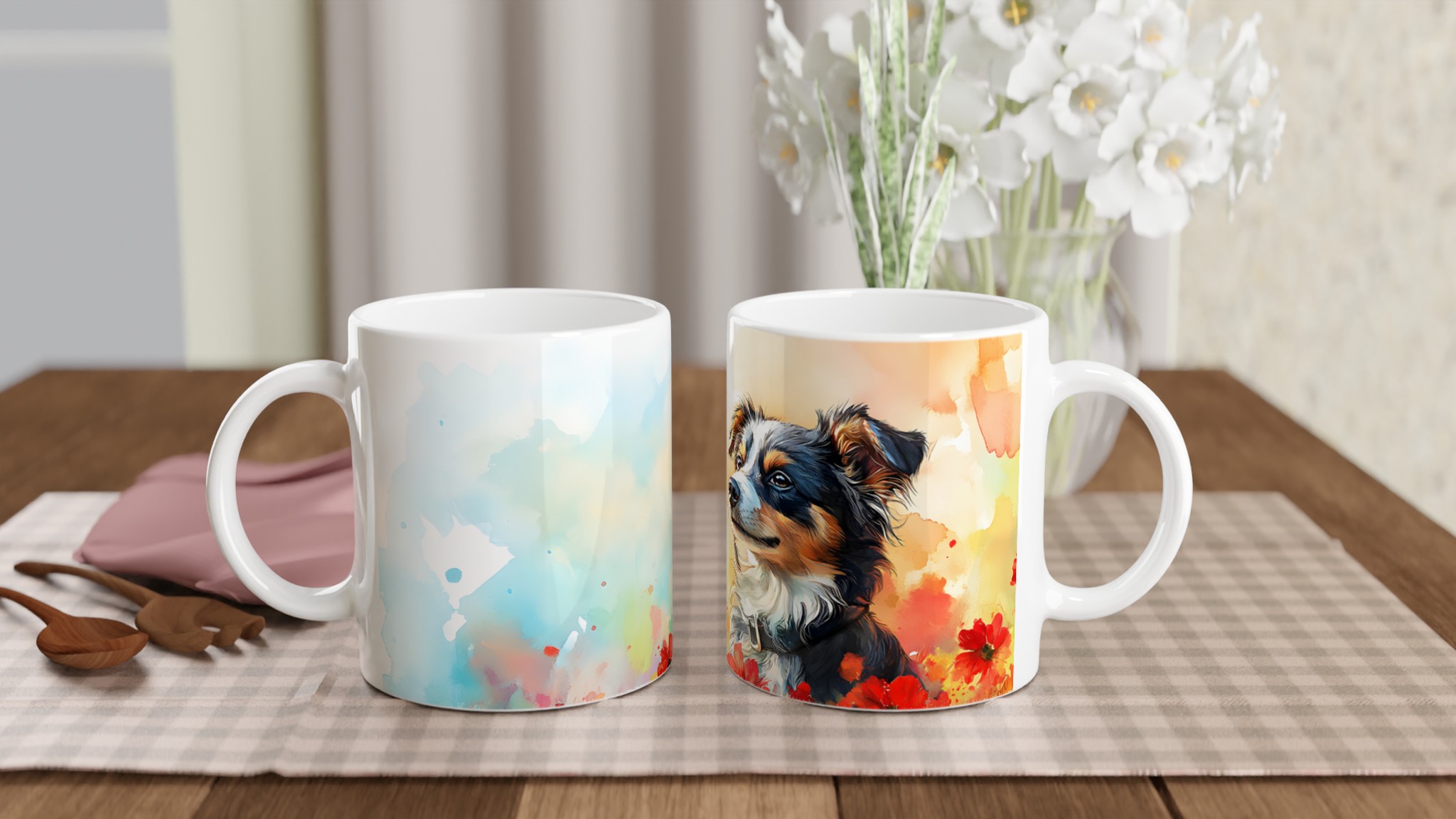 Charmig Hund i Akvarell – Premium 11oz Keramisk Mugg för Husdjursälskare & Konstentusiaster 10 6b3e009d-ed00-49a5-9f4e-8077ba9f00b1