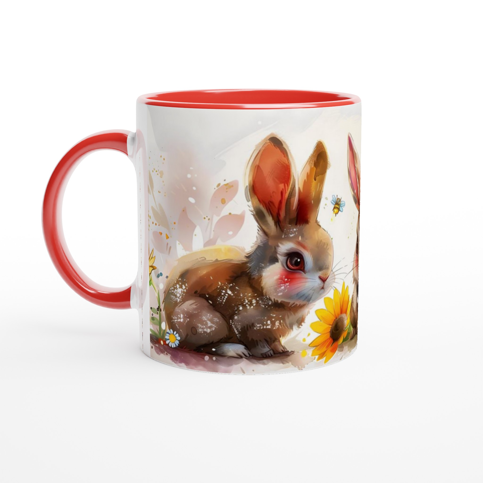 Söta Vattenfärgs Kaniner Mugg – Charmig 11oz Keramikmugg i ditt val av sju livfulla färger 2 6b6804e1-238d-402c-81c5-59a895dda32a