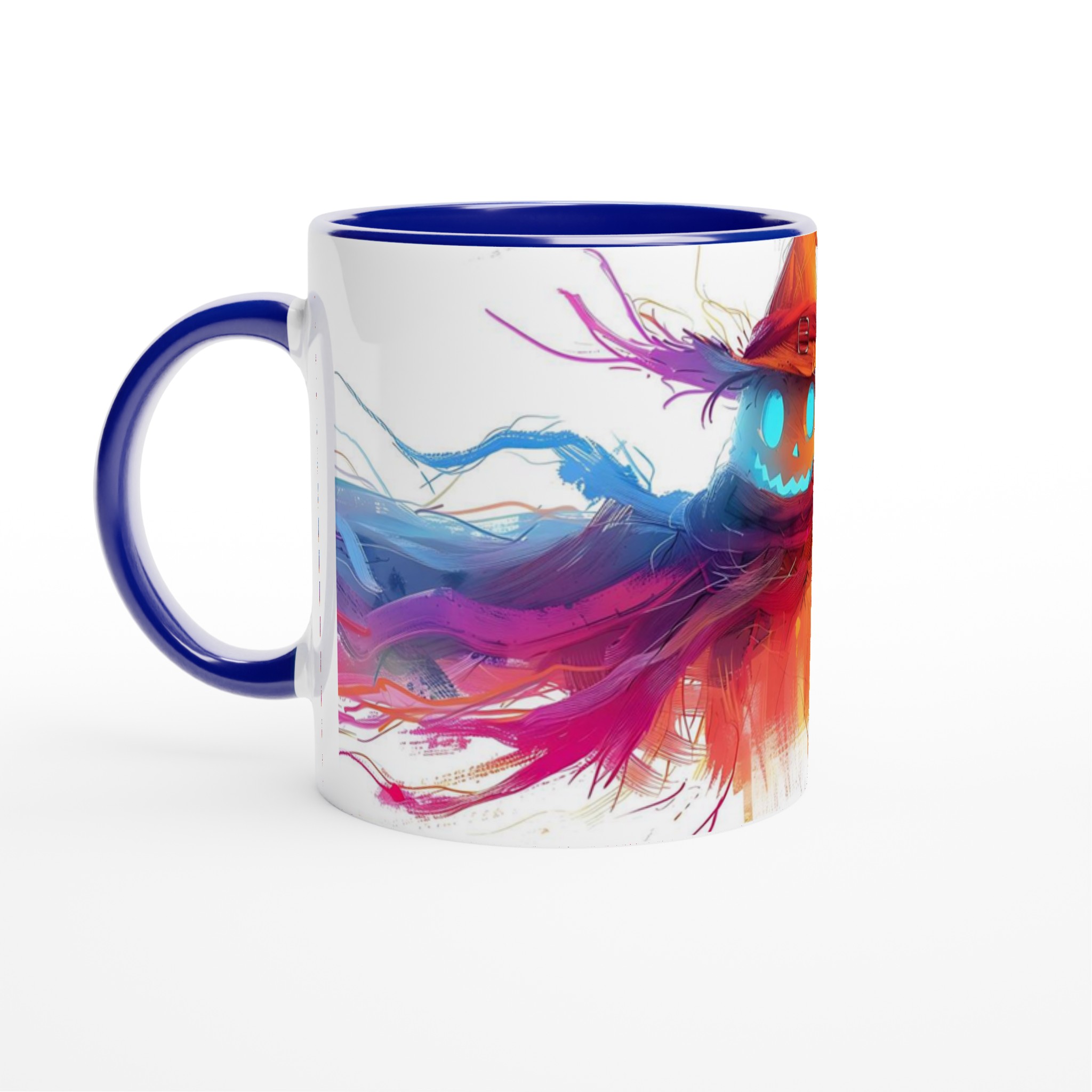 Magisk Skräckinjagande Fågelskrämma Keramikmugg - Färgsprakande Halloween Design för Din Favoritdryck 4 6be92327-7603-4708-bd0f-909e86d7615e