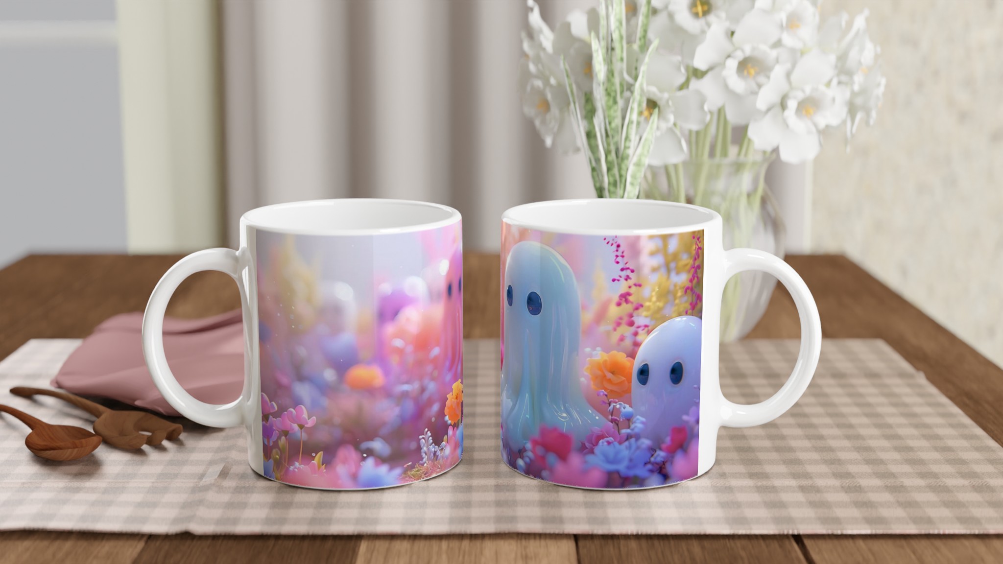 Pastel Ghost Garden 11oz Keramisk Mugg – Drömsk Design i Sju Färger 10 6beaa8f9-2d92-403d-842d-1dc6fc9d3c56