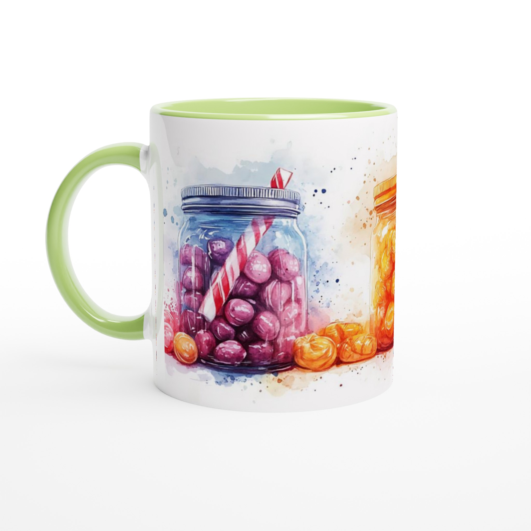 Färgsprakande 11oz Keramisk Mugg – Konstnärlig Godisfrossa i Vattenfärg, Välj Bland Flera Levande Färger! 6 6c3fc011-0e42-4dd3-9a8e-6d9c167d60df
