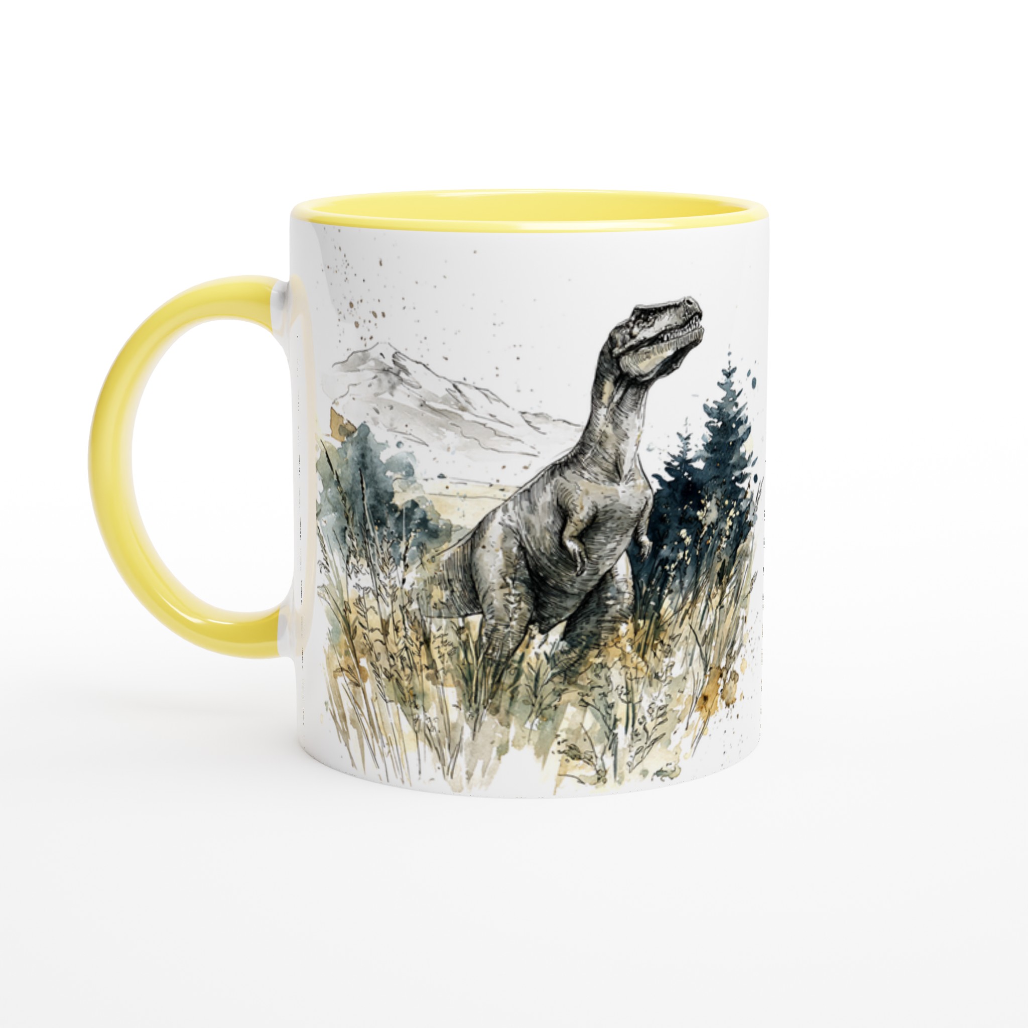 Dinosaurie Akvarell Mugg - 11oz Keramisk Mugg för Dinosaurieälskare i Flera Färger 5 6c5cd107-6246-4cd9-91a1-41b84abb1353