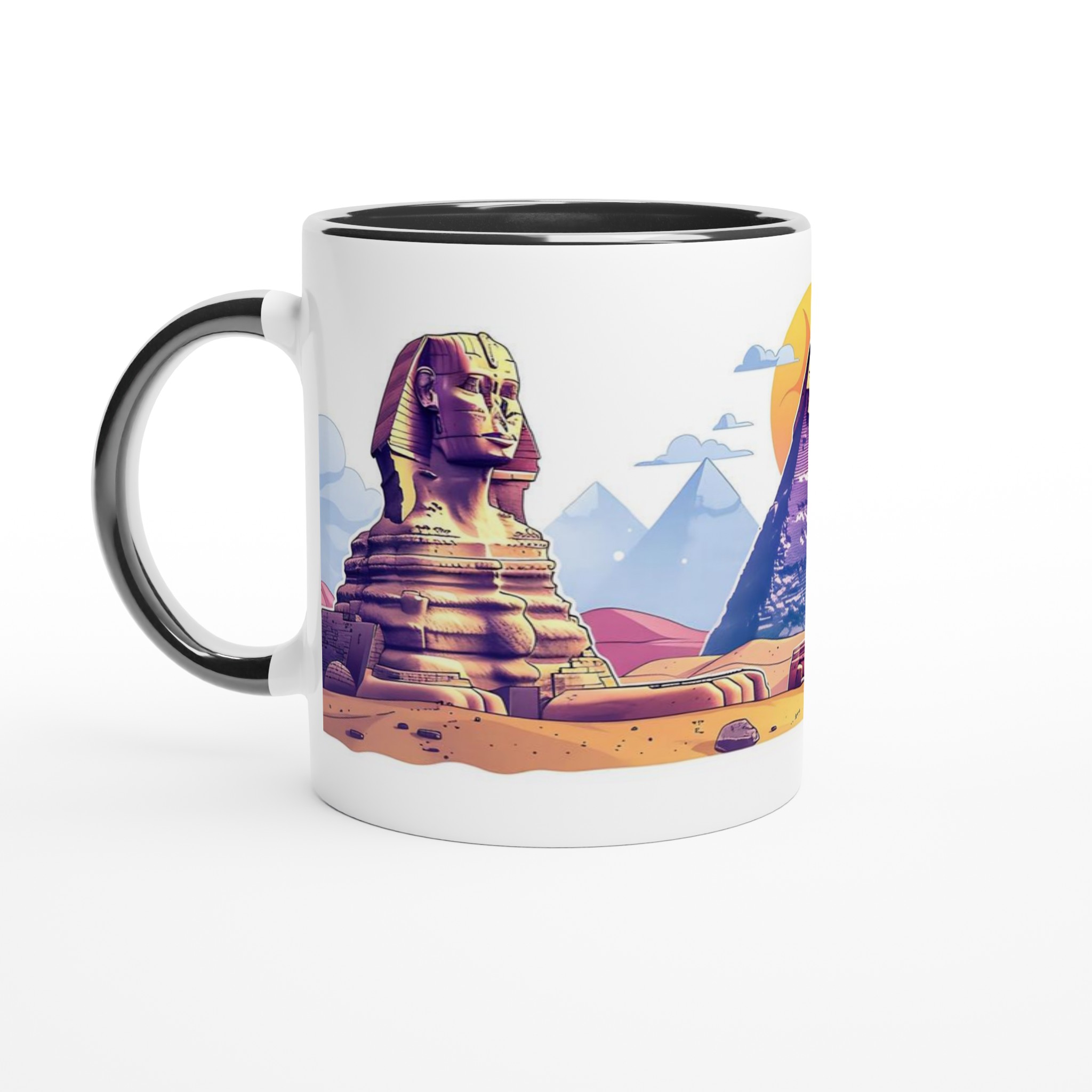 Egyptisk Pyramider & Sfinx Mugg – Färgstark Keramikmugg för Historieälskaren, Välj bland 7 Livfulla Färger 7 6c6e07fd-8656-44c5-95f0-e4d1b3a170ac