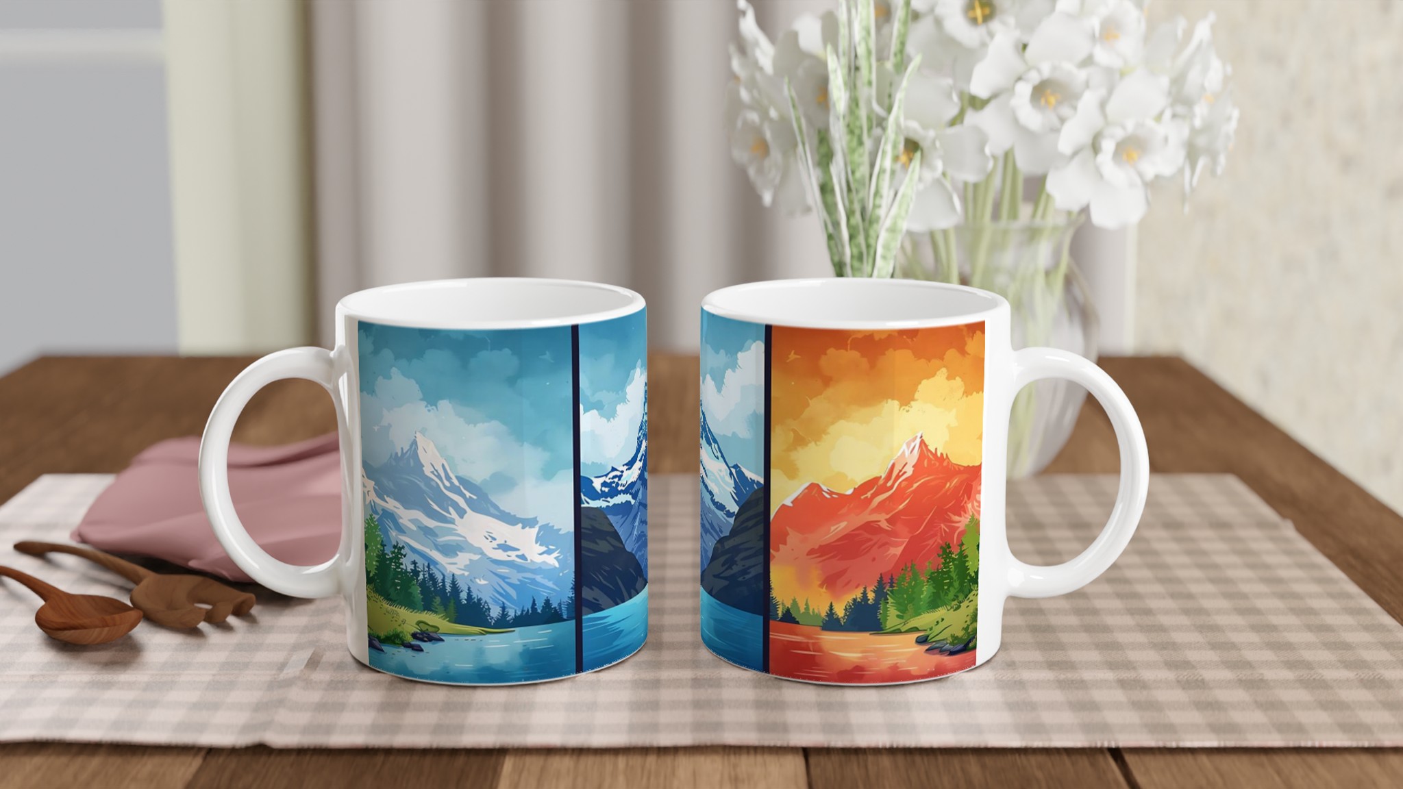 Minimalistisk Bergsvy 11oz Keramikmugg - Skandinavisk Design i Flera Färger 10 6c938885-c3be-4a86-995b-7a5d126dacff