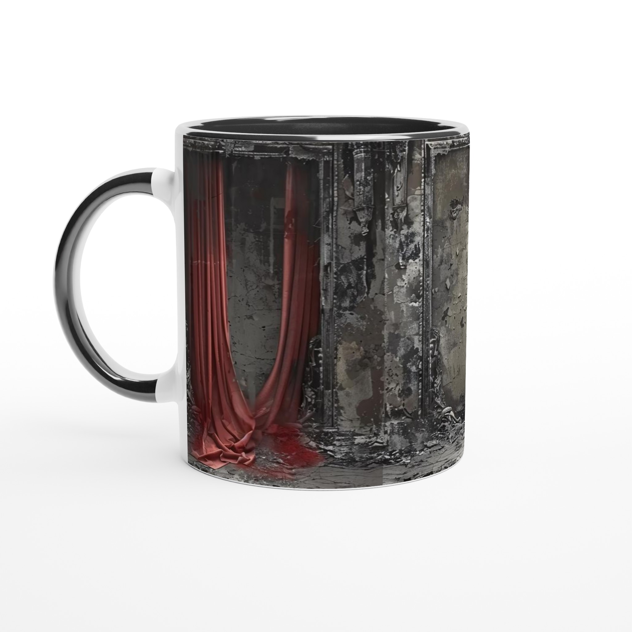 Stilren Vit 11oz Keramisk Mugg med Kontrast av Rött och Svart – Välj Din Färg 7 6cab684a-1e68-4b8e-a410-a6685d20929a