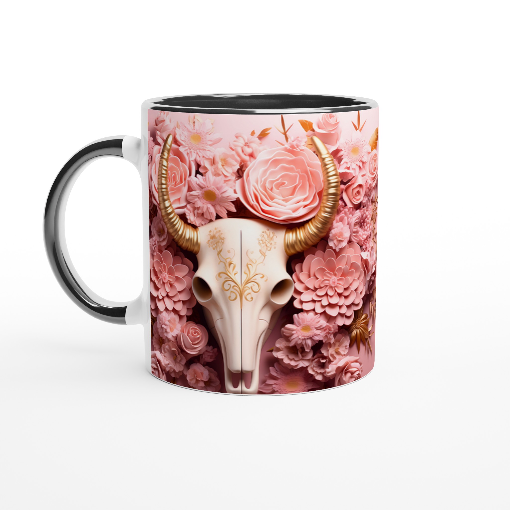 Romantisk Western Skalle Mugg – 11oz Keramikmugg i ditt val av färger 7 6cbcab59-7a81-4878-adab-417e64708c0b