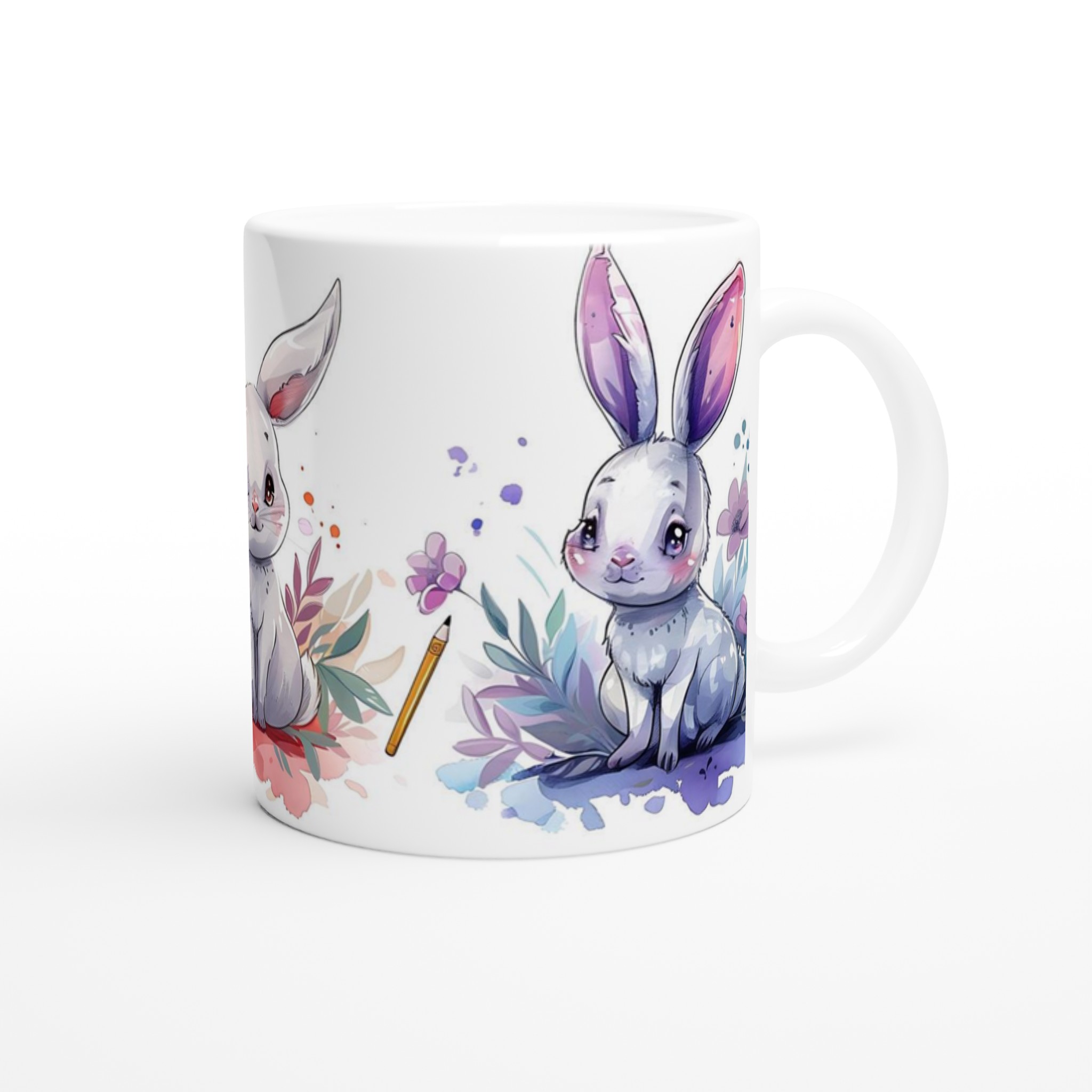 Söta Akvarell Kanin Mugg – Personlig 11oz Keramisk Mugg för Kaffe & Te i Flera Färger 10 6cce9dec-6f9f-40e1-b8cf-34ff8d051bcf