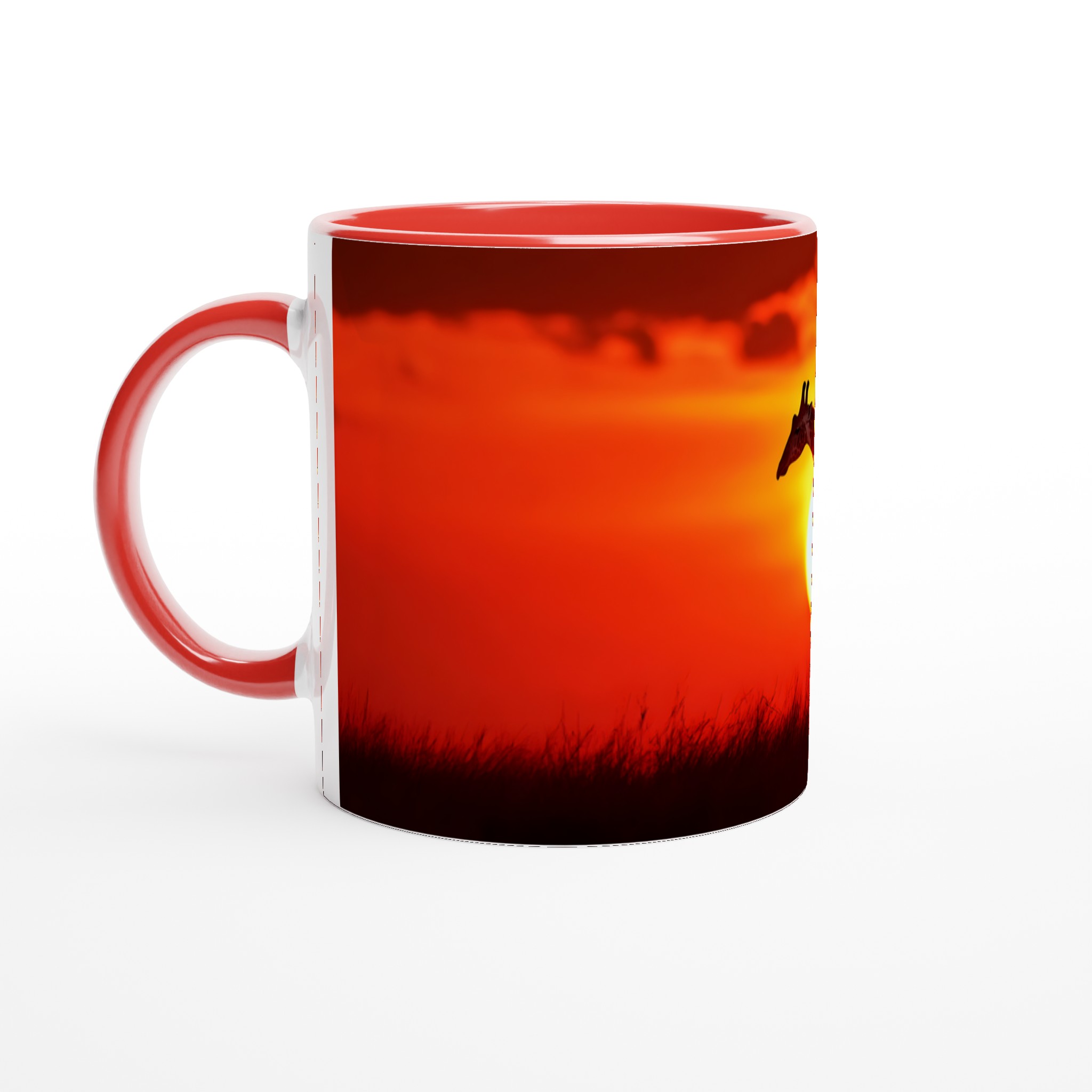 Giraffe Solnedgång Mugg – 11oz Keramisk Kaffemugg i Olika Färger 5 6cd01d43-1ec9-4e98-86e9-fc5610e9c2f4