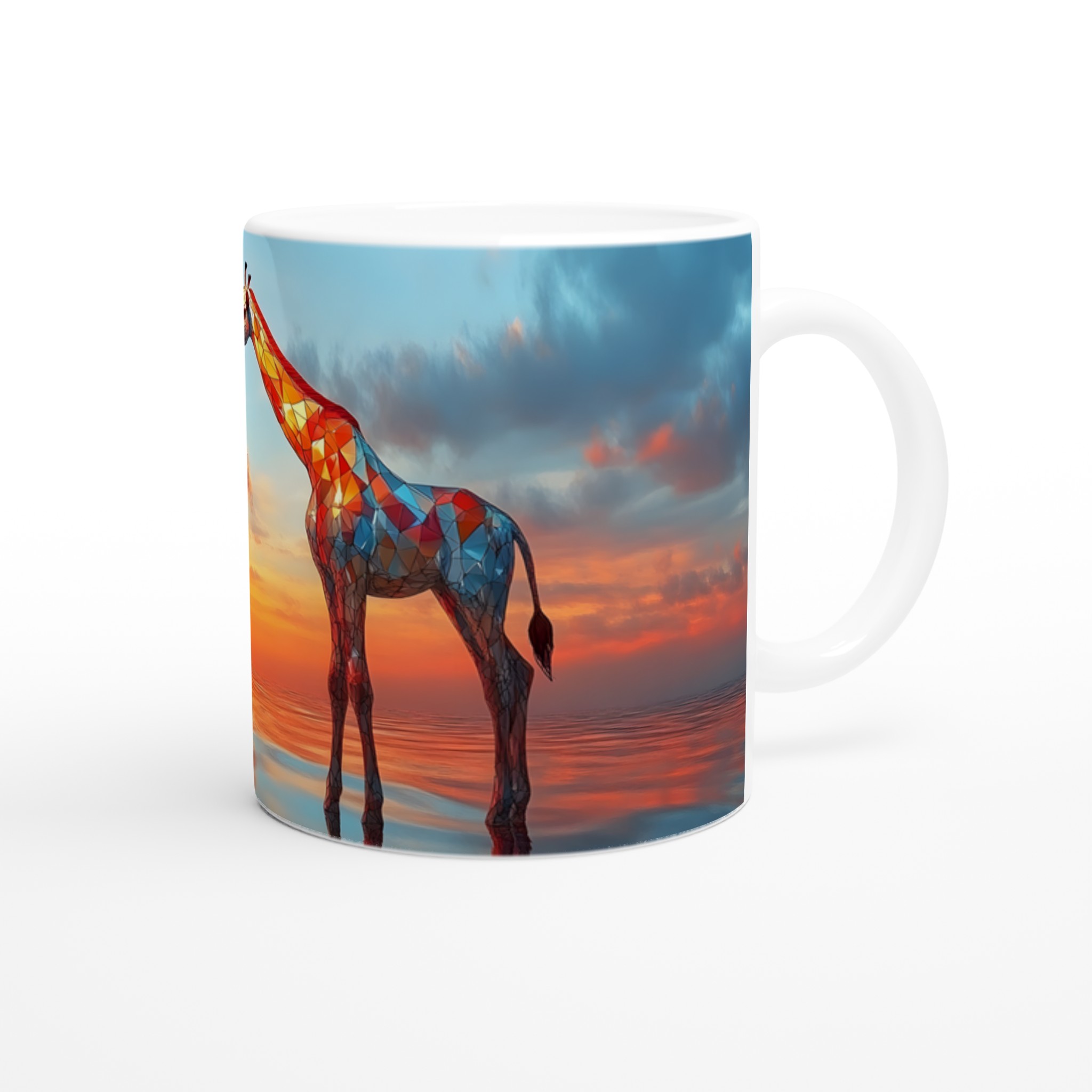 Abstrakt Giraff Solnedgång Keramikmugg – Konstnärlig 11oz Kaffemugg i Ditt Val av Färg 9 6cf72b1a-b0fd-4aad-a65e-10dba4fee752