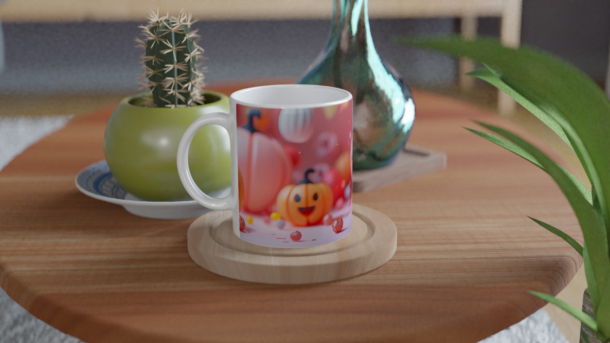 Söt Halloween Mugg – Lekfull Design i Pastellfärger, 11 oz Keramisk Kaffekopp för Alla Åldrar 9 6cff14de-a8eb-4b3f-931b-31ebc6119661