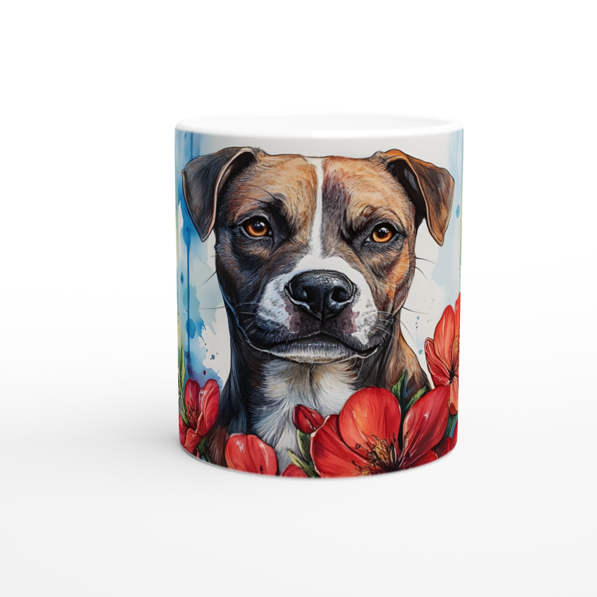 Vårälskande Hund Mugg – Konstnärlig Akvarelldesign för Kaffe & Te i Flera Färger 8 6d2fcb05-6c59-4f7a-9b69-5edd1d493781