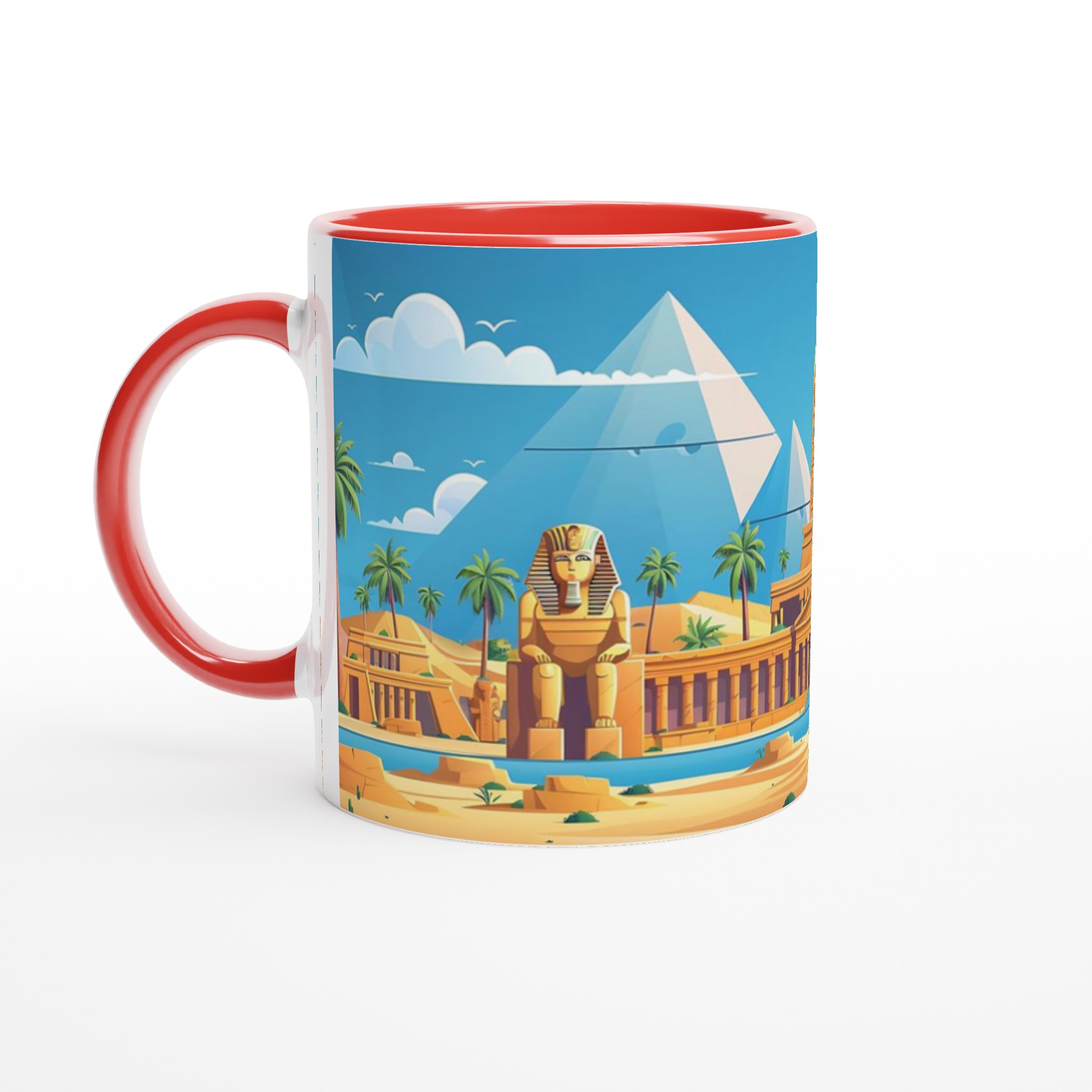 Egyptisk Pyramider & Sfinx 11oz Keramisk Mugg – Res tillbaka i tiden, välj din färg! 2 6d3986f0-ae34-48c8-809f-a3d8267d7d32